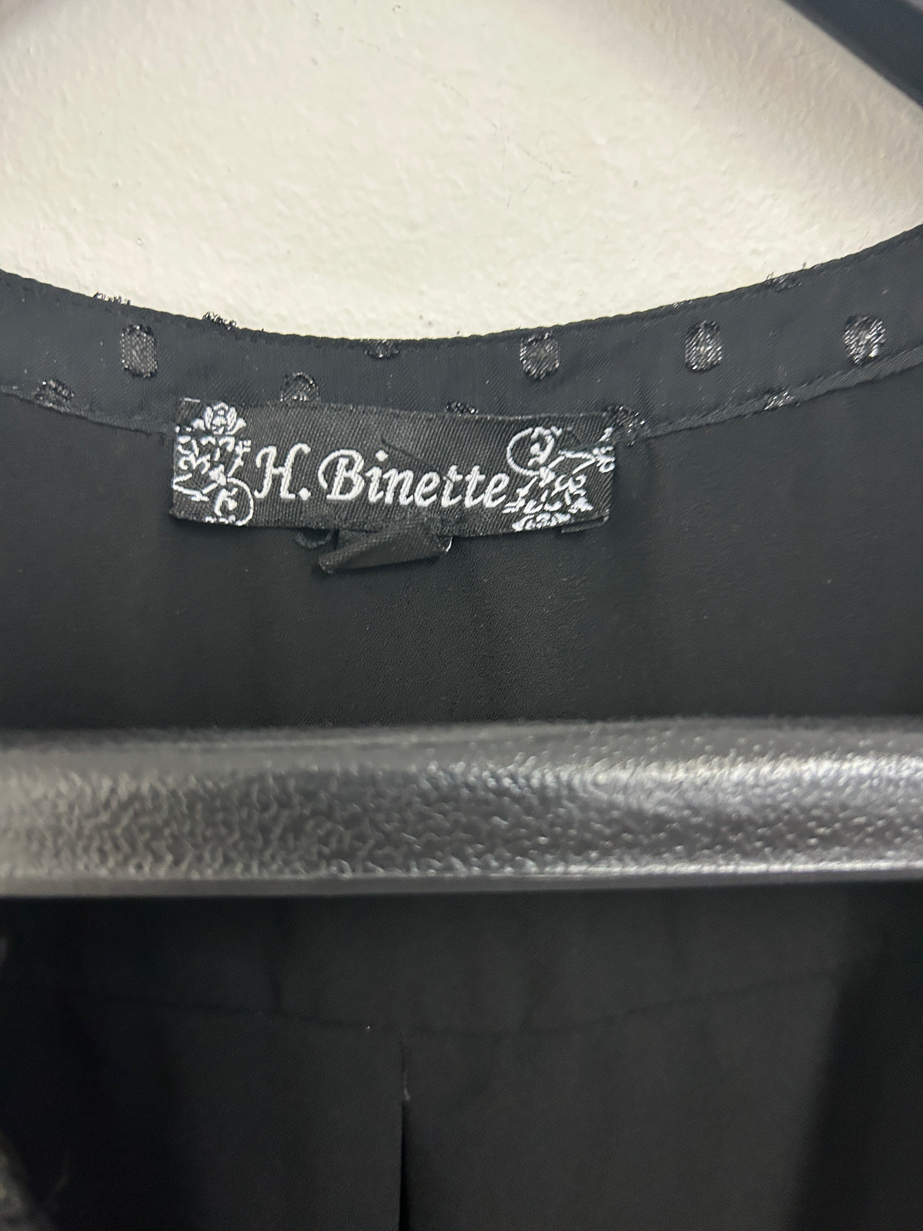 Haut sans manches noir à pois — H. Binette