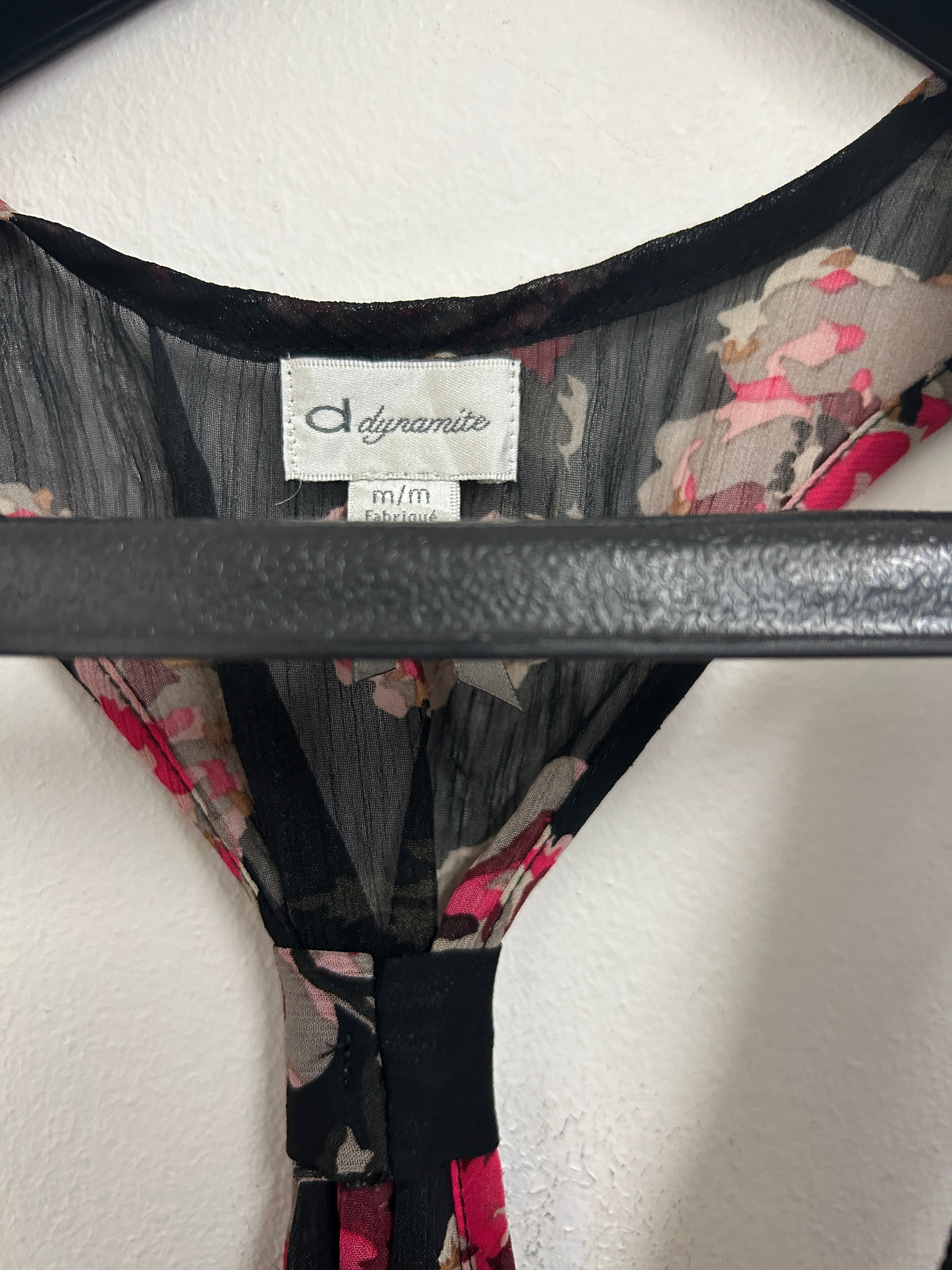 Haut sans manches à fleurs