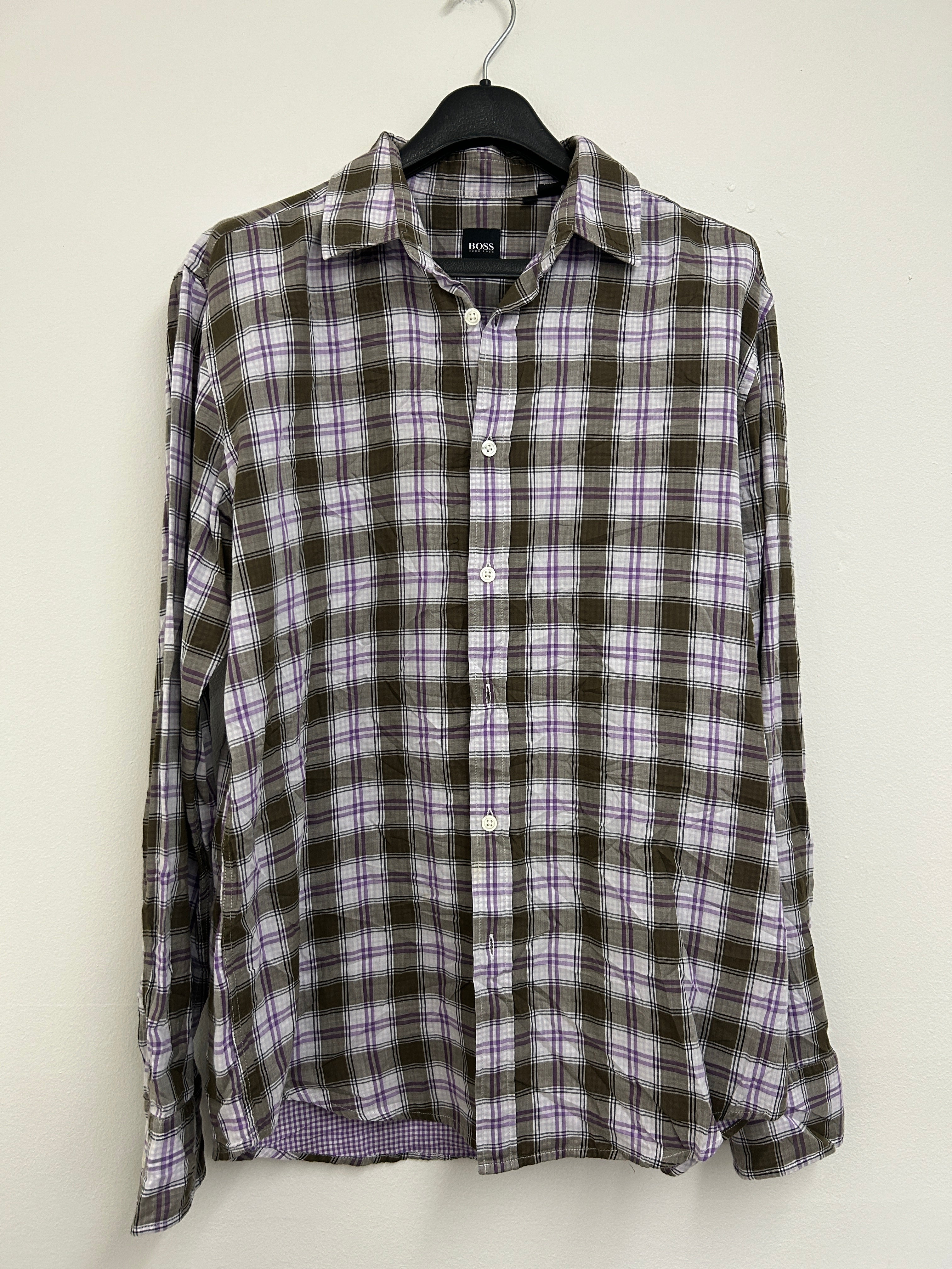 chemise-a-carreaux-brun-et-lavande-hugo-boss