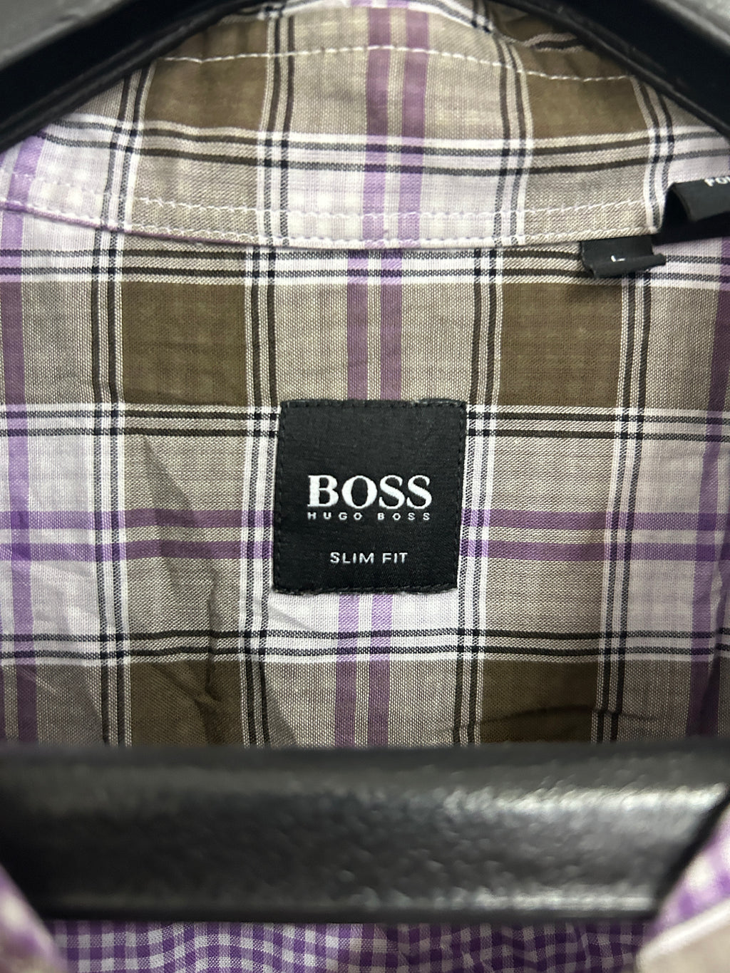 chemise-a-carreaux-brun-et-lavande-hugo-boss
