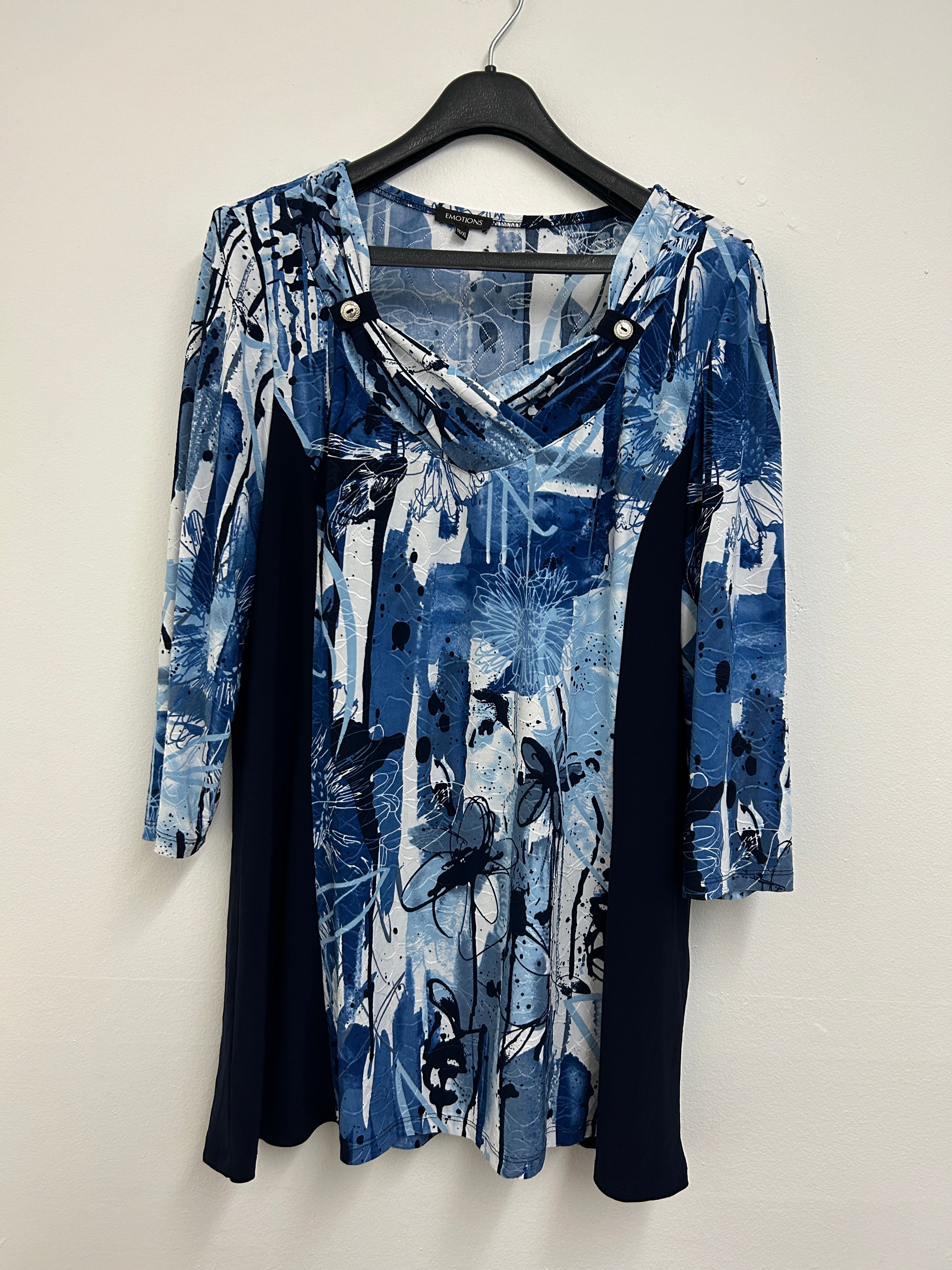 Haut à motifs artistiques bleus - Emotions