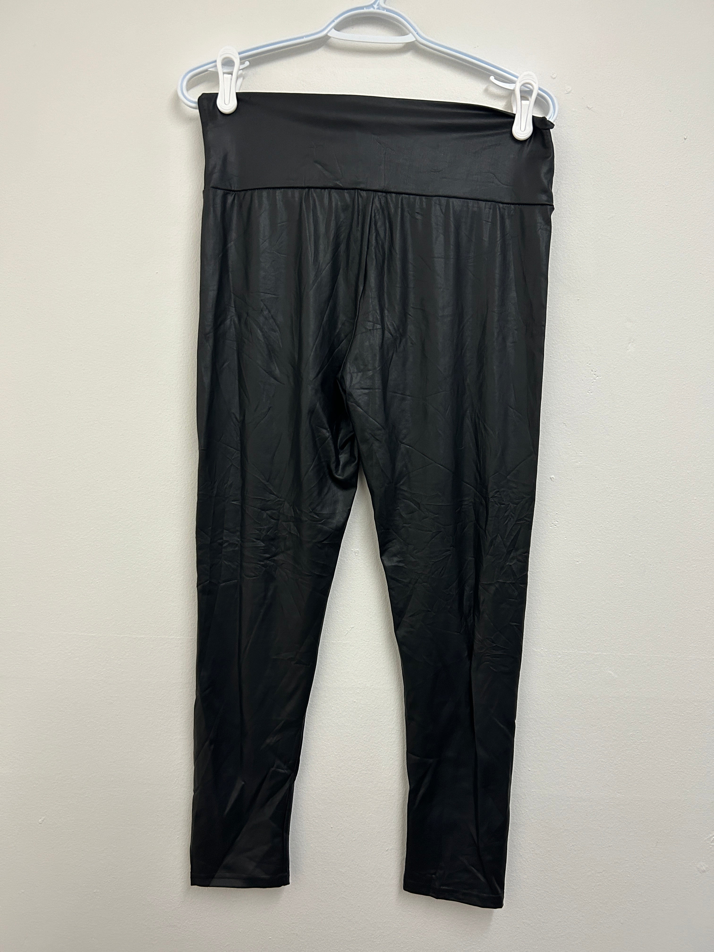 Legging noir effet cuir latex — SWS