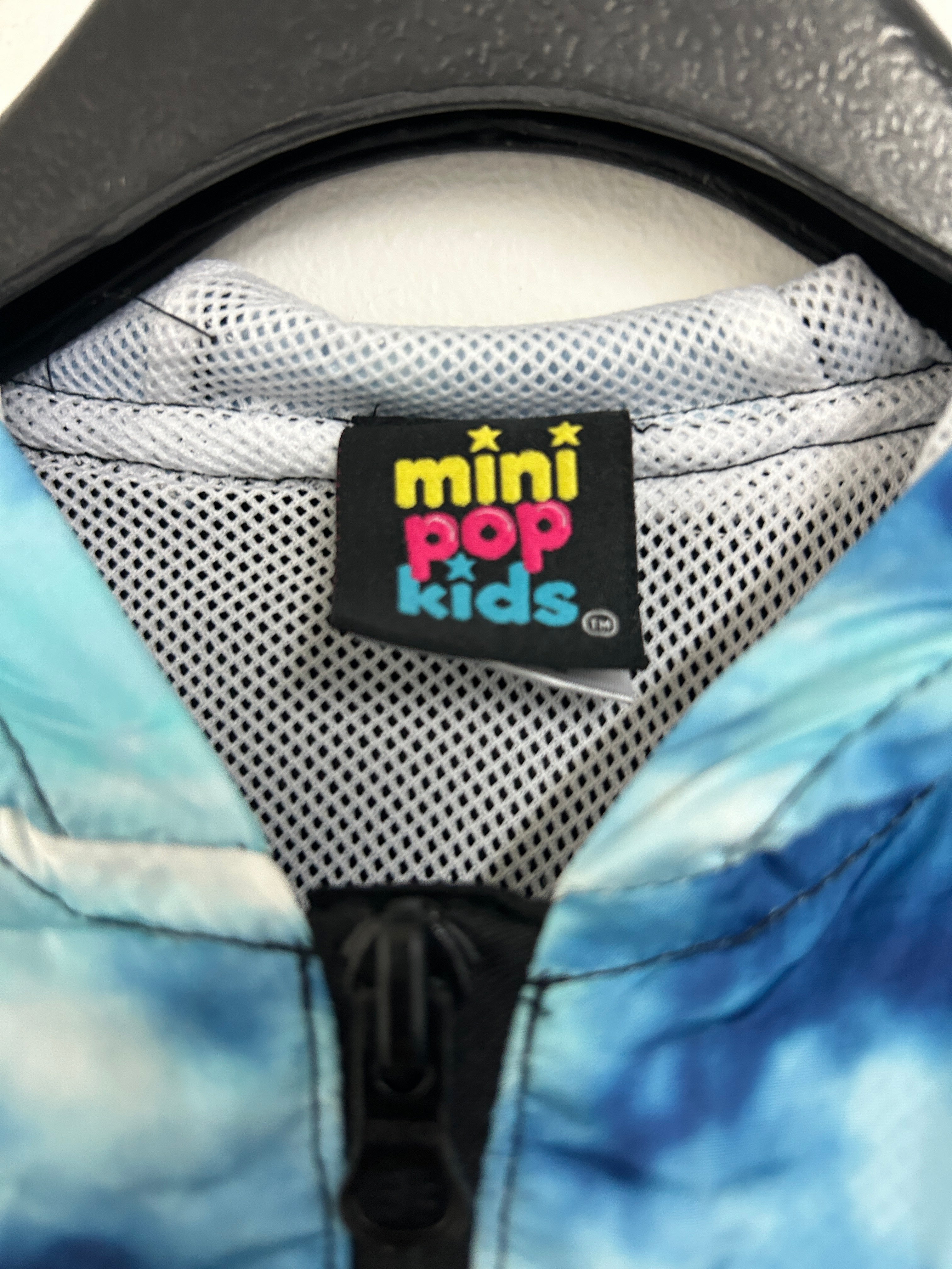 Coupe-vent tie-dye bleu et noir — Mini Pop Kids