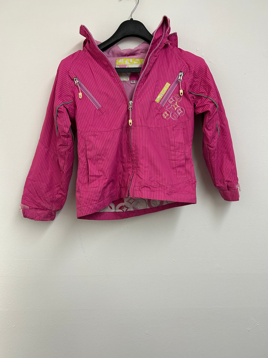 Manteau d’hiver rose à rayures — CRUSH