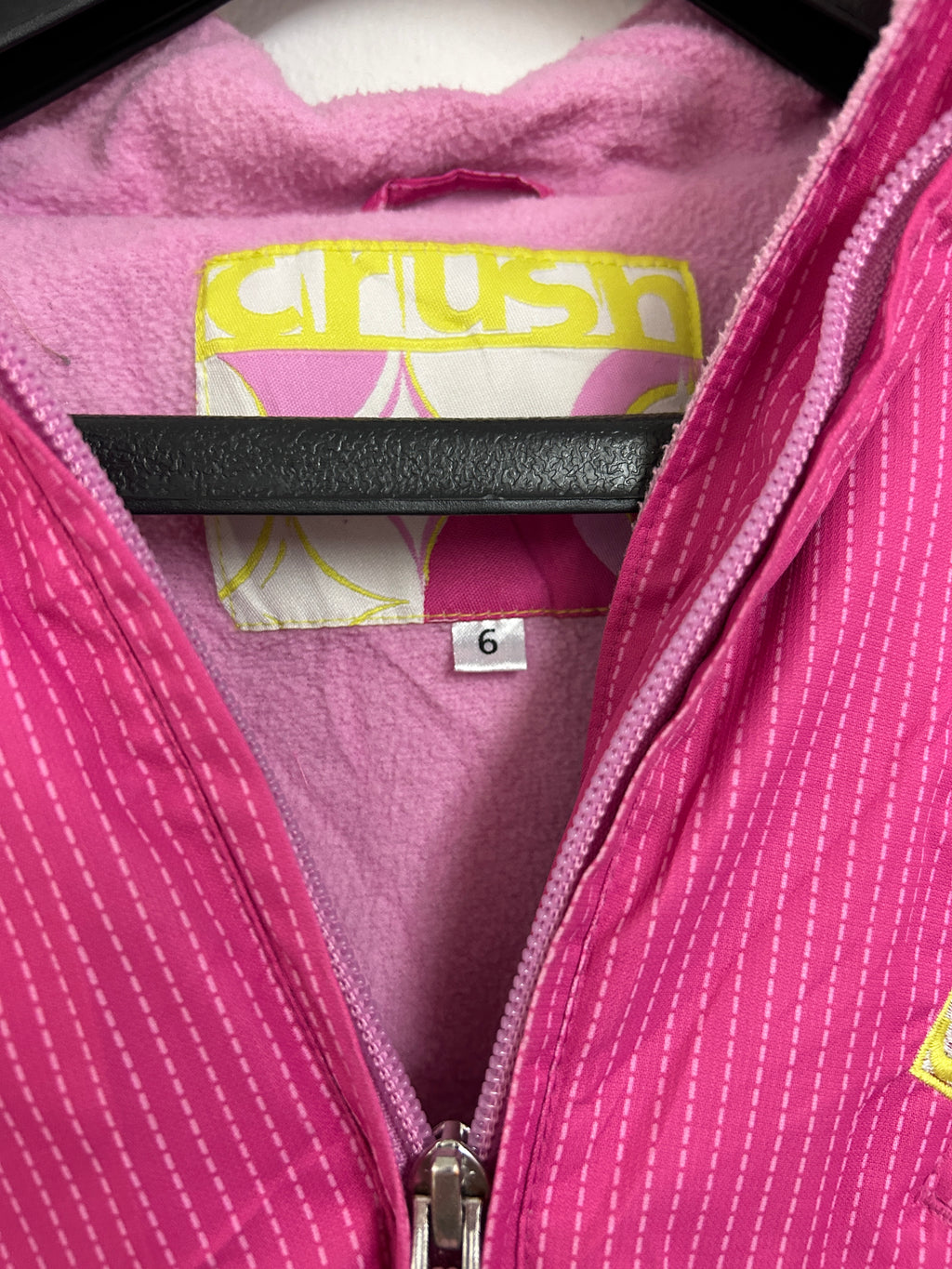 Manteau d’hiver rose à rayures — CRUSH