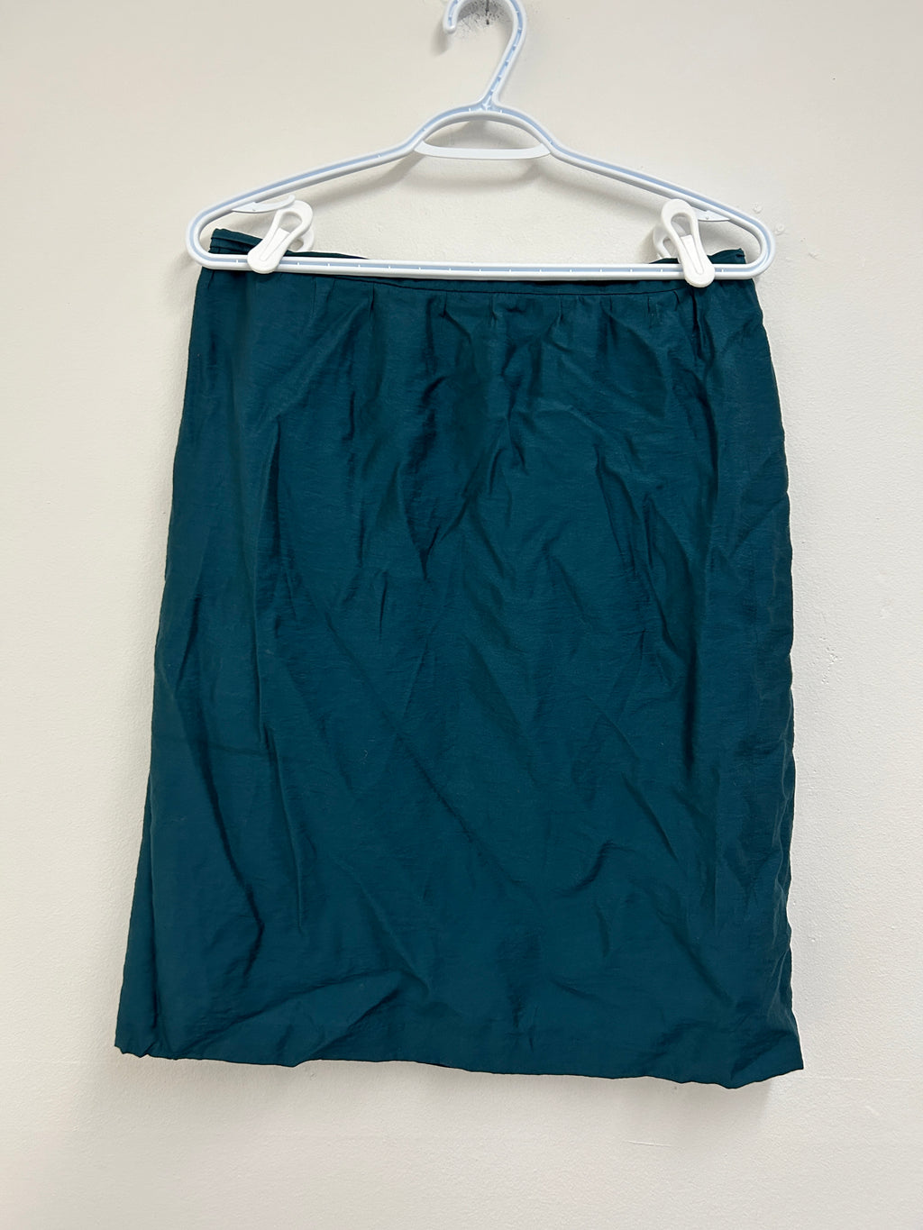 Jupe droite bleu sarcelle — ANNE KLEIN