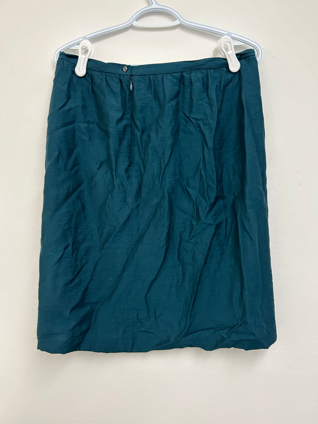 Jupe droite bleu sarcelle — ANNE KLEIN