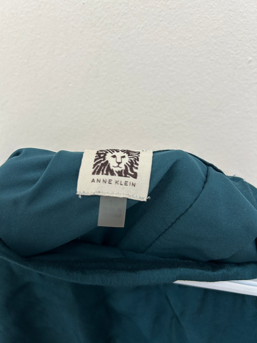 Jupe droite bleu sarcelle — ANNE KLEIN