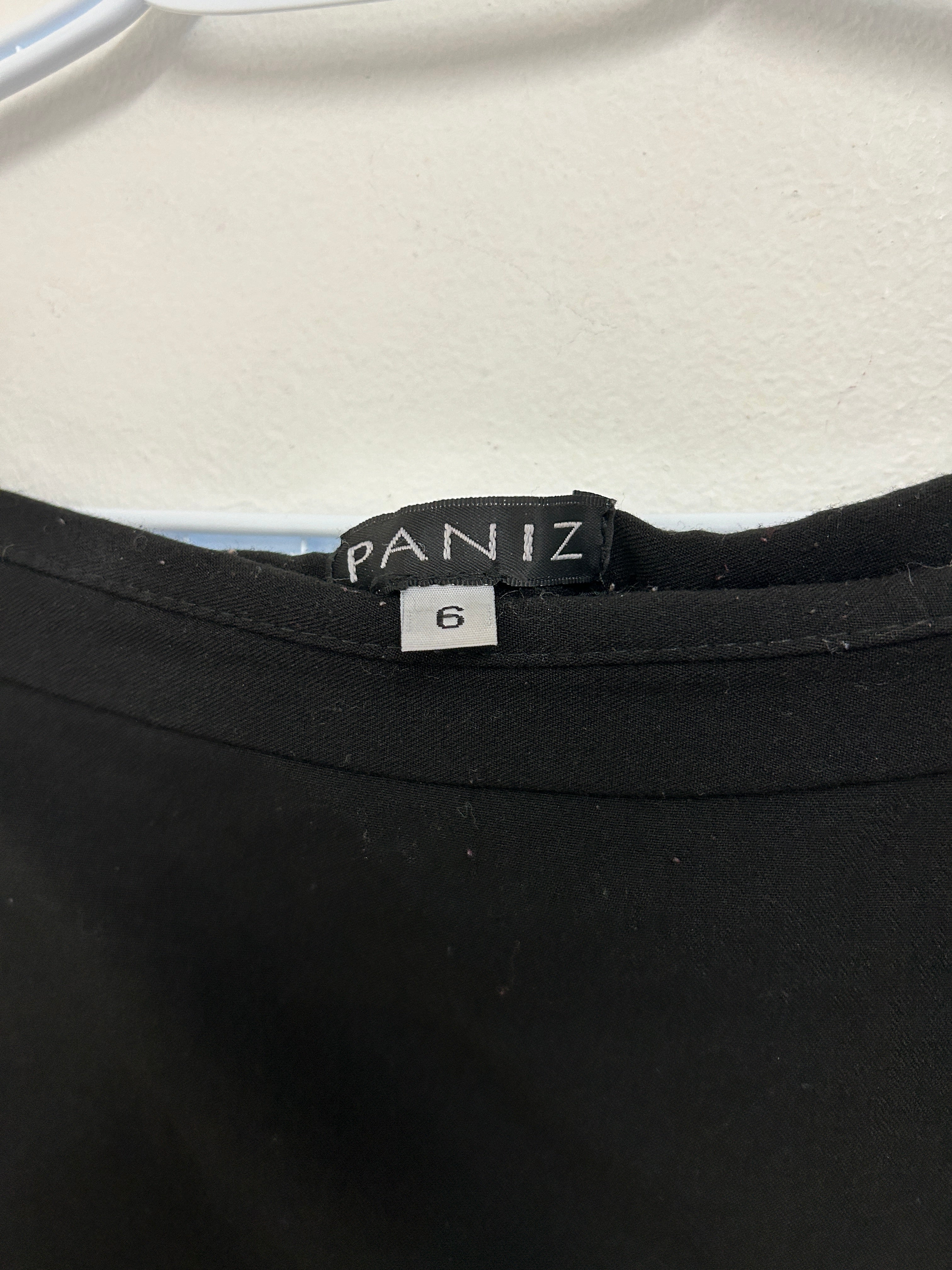 Jupe noire évasée à doublure — PANIZ