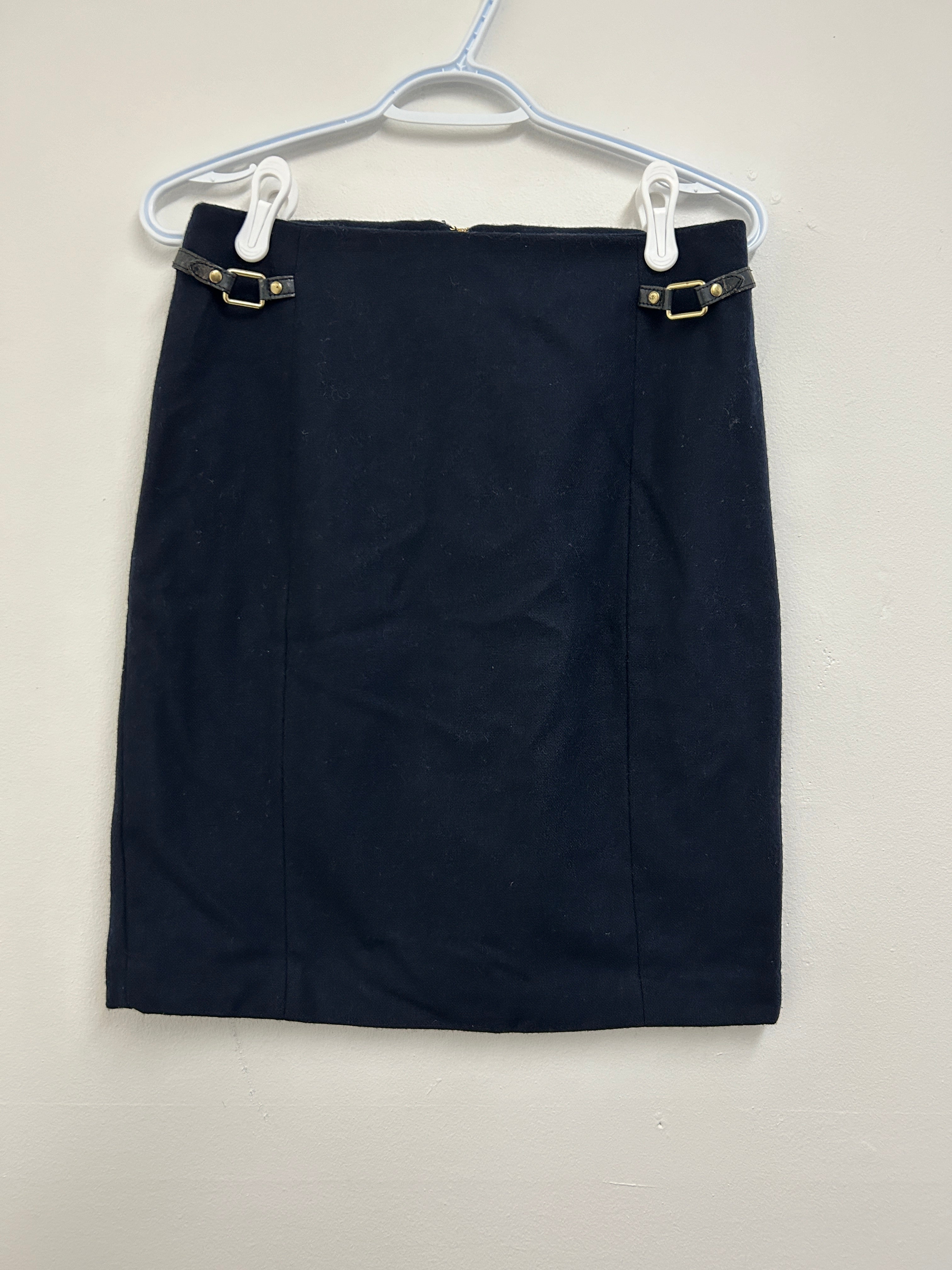 Jupe droite noire à boucles — TOMMY HILFIGER