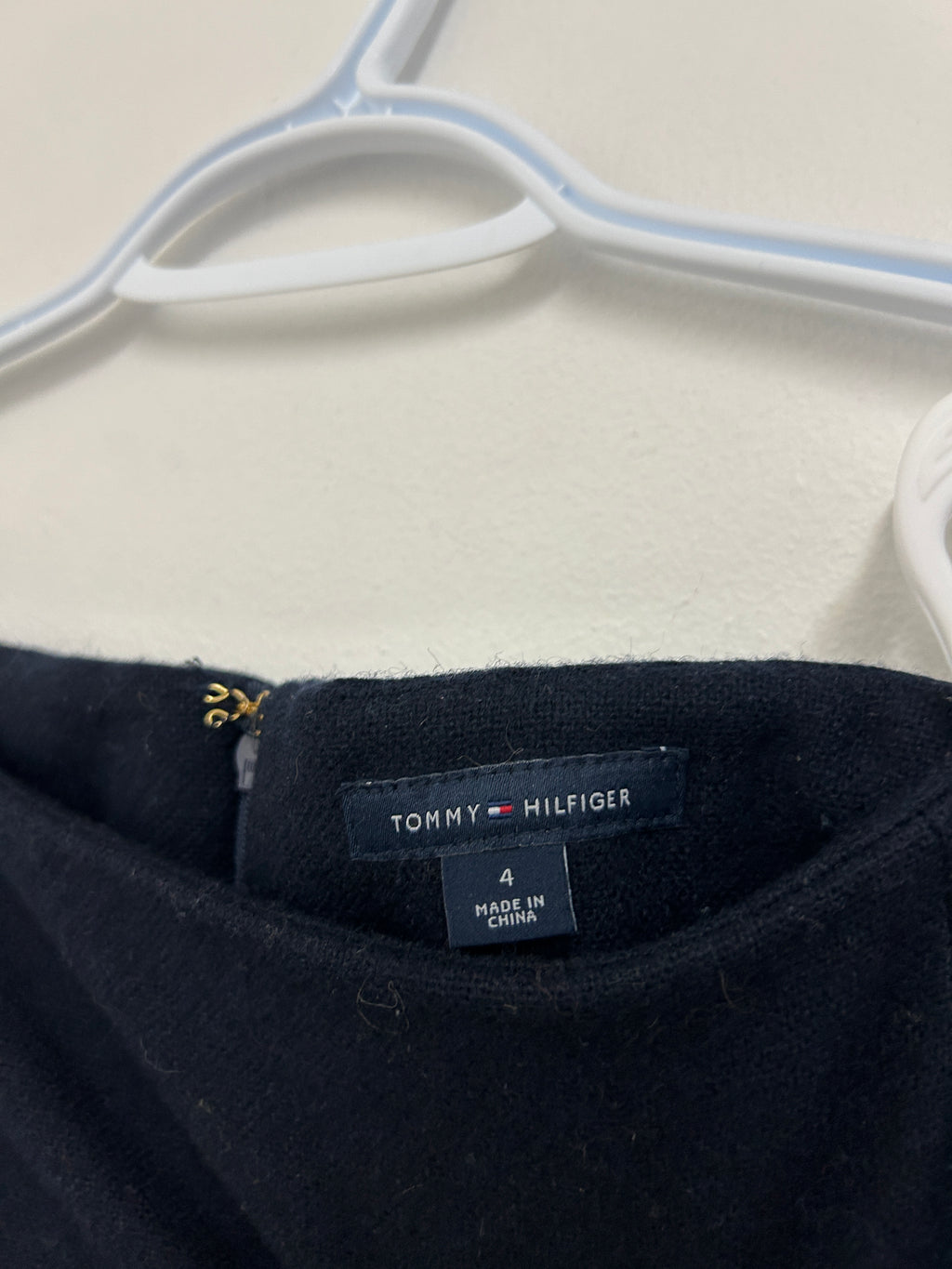 Jupe droite noire à boucles — TOMMY HILFIGER