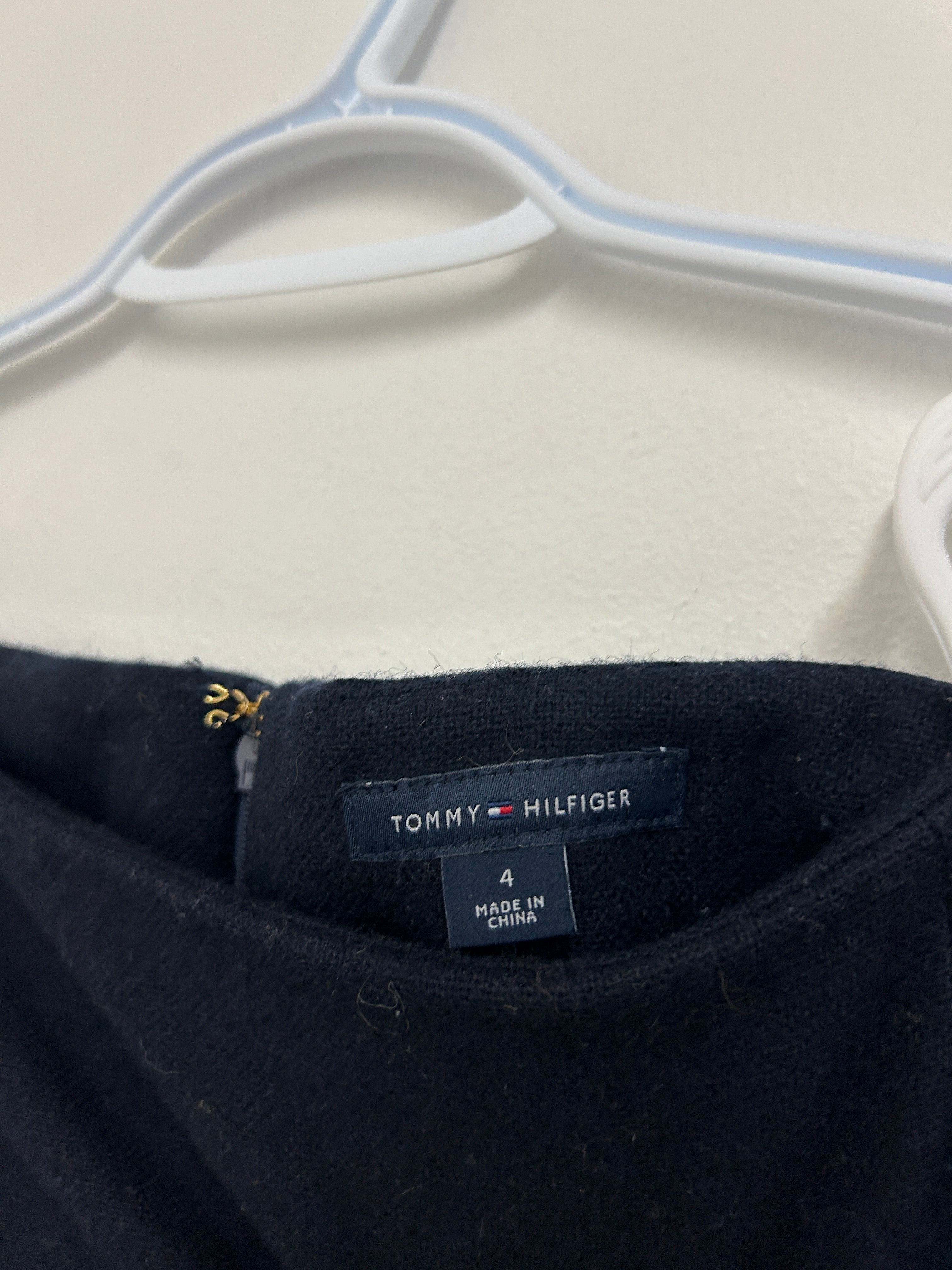 Jupe droite noire à boucles — TOMMY HILFIGER