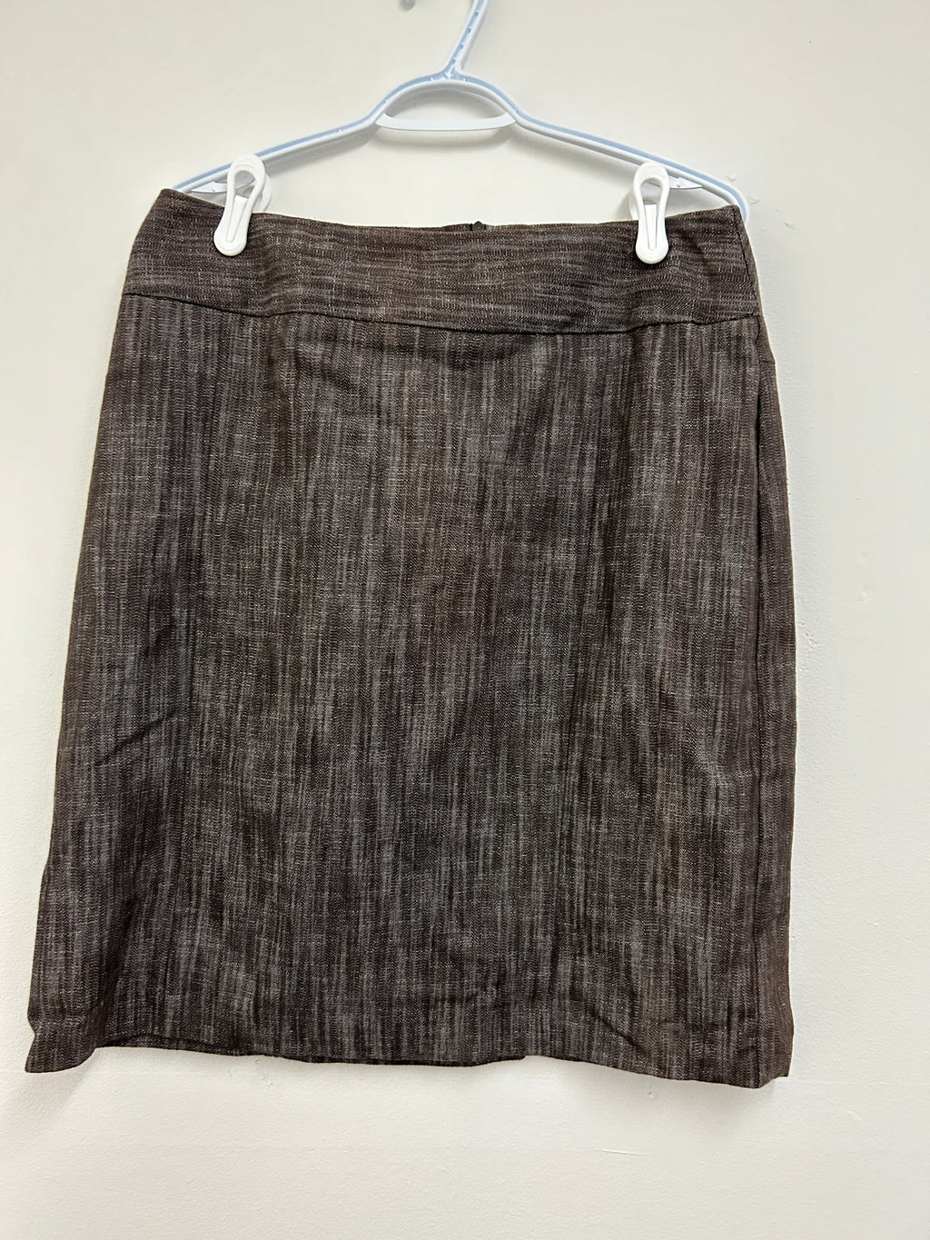 Jupe droite brun texturé — Lifestyle Attitude de Larry Levine