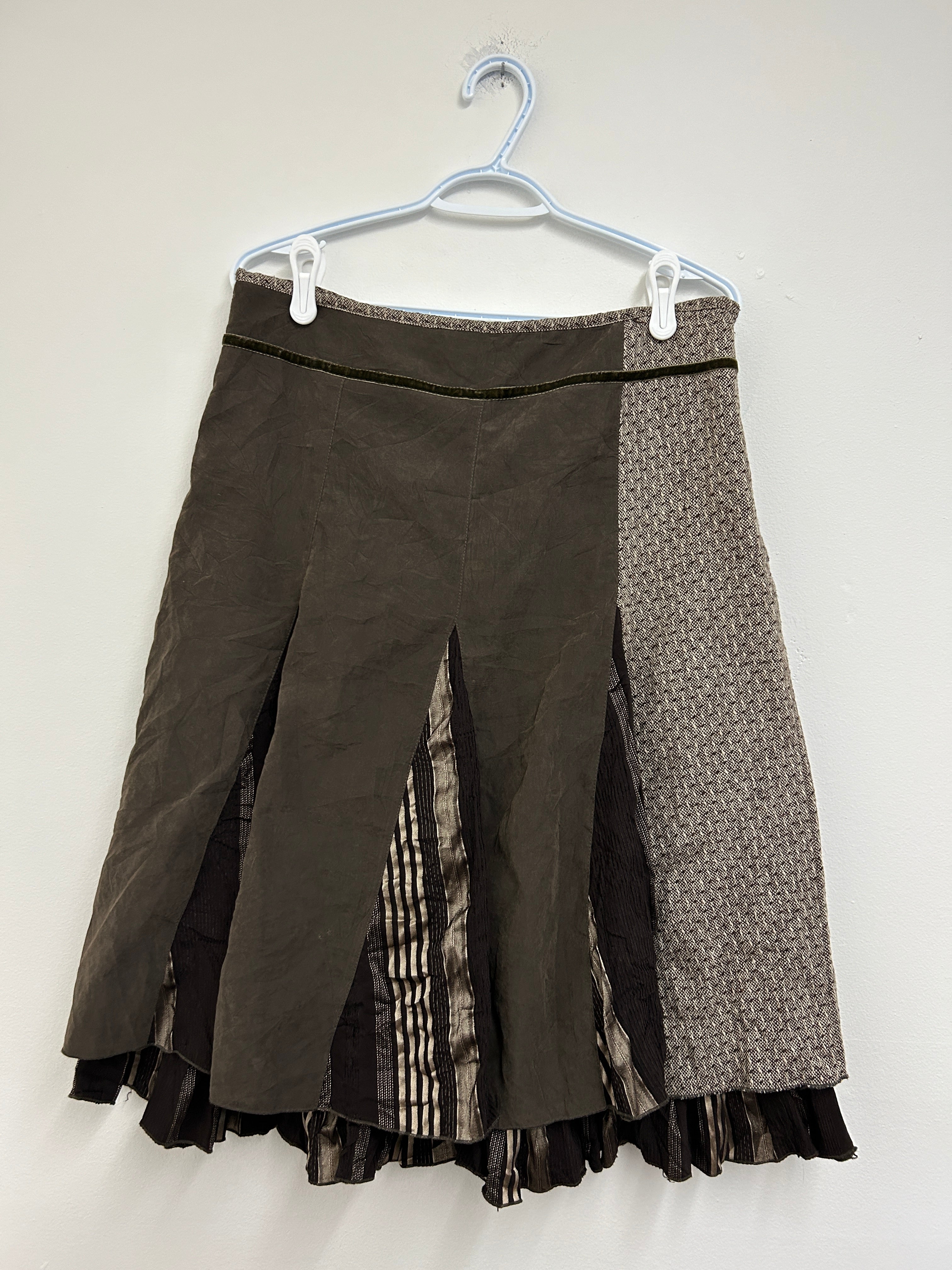 Jupe patchwork plissée — I.D.O.