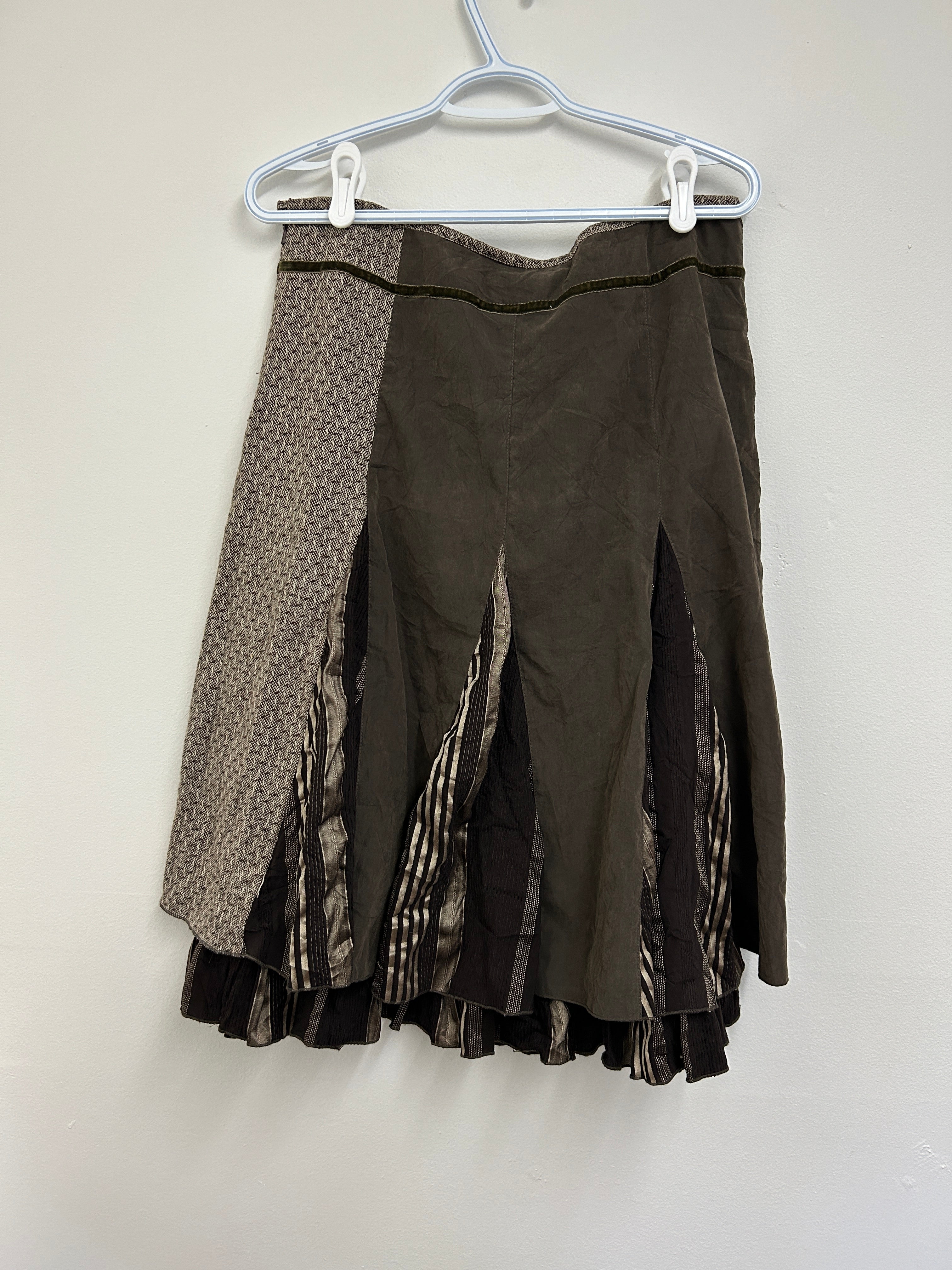 Jupe patchwork plissée — I.D.O.