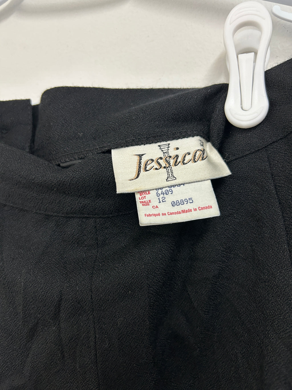 Jupe longue noire à fente — JESSICA