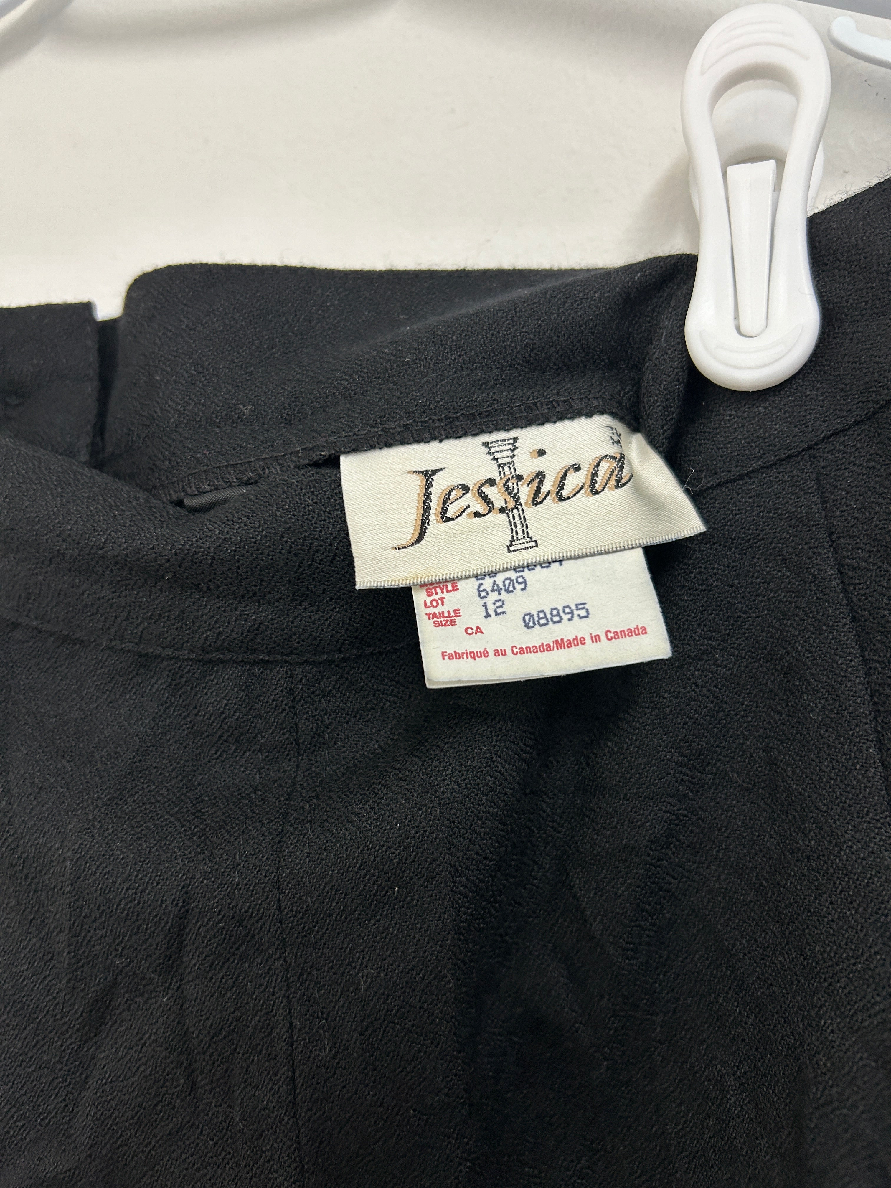 Jupe longue noire à fente — JESSICA