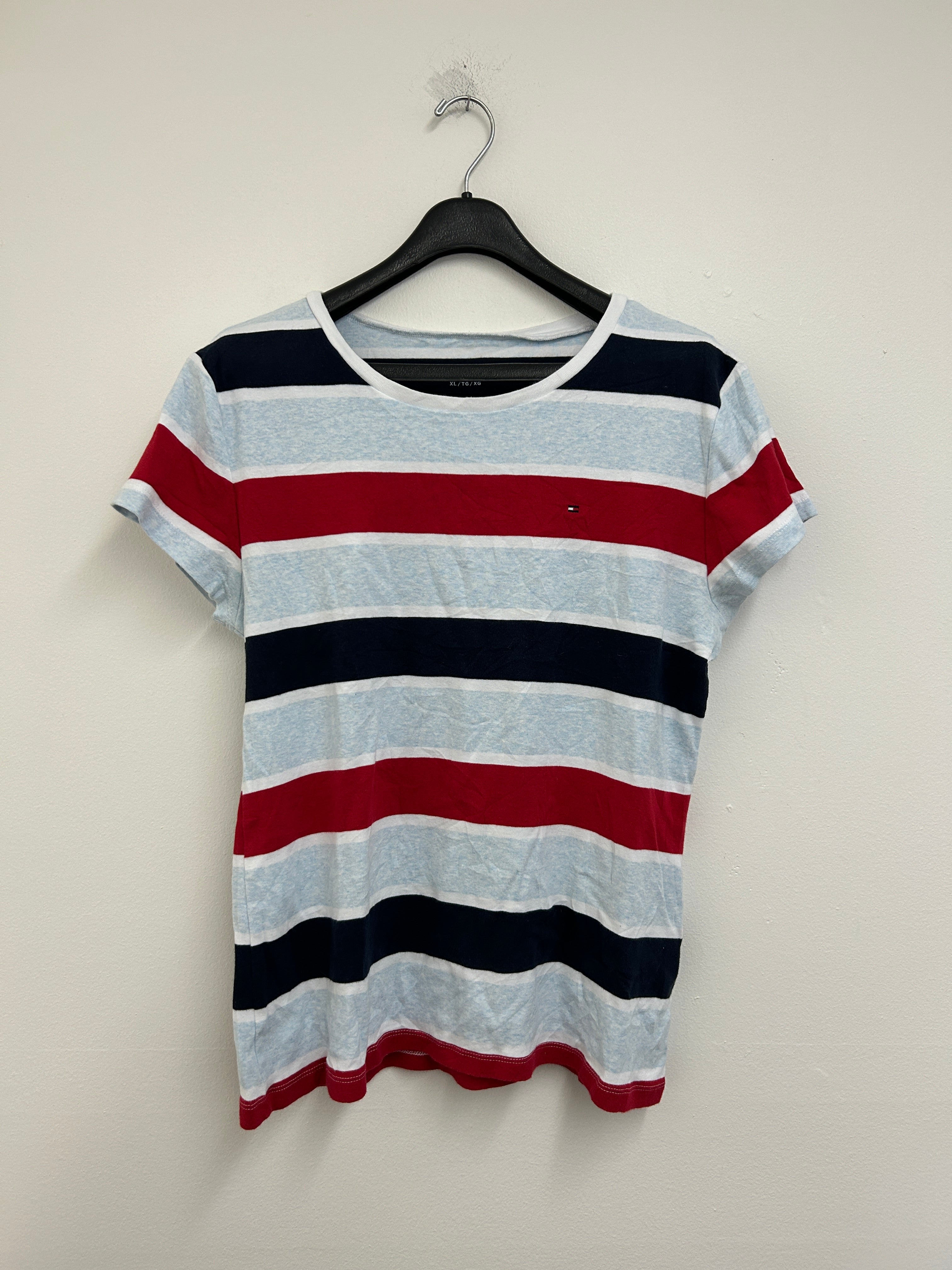 T-shirt à rayures rouge, bleu et blanc — Tommy Hilfiger