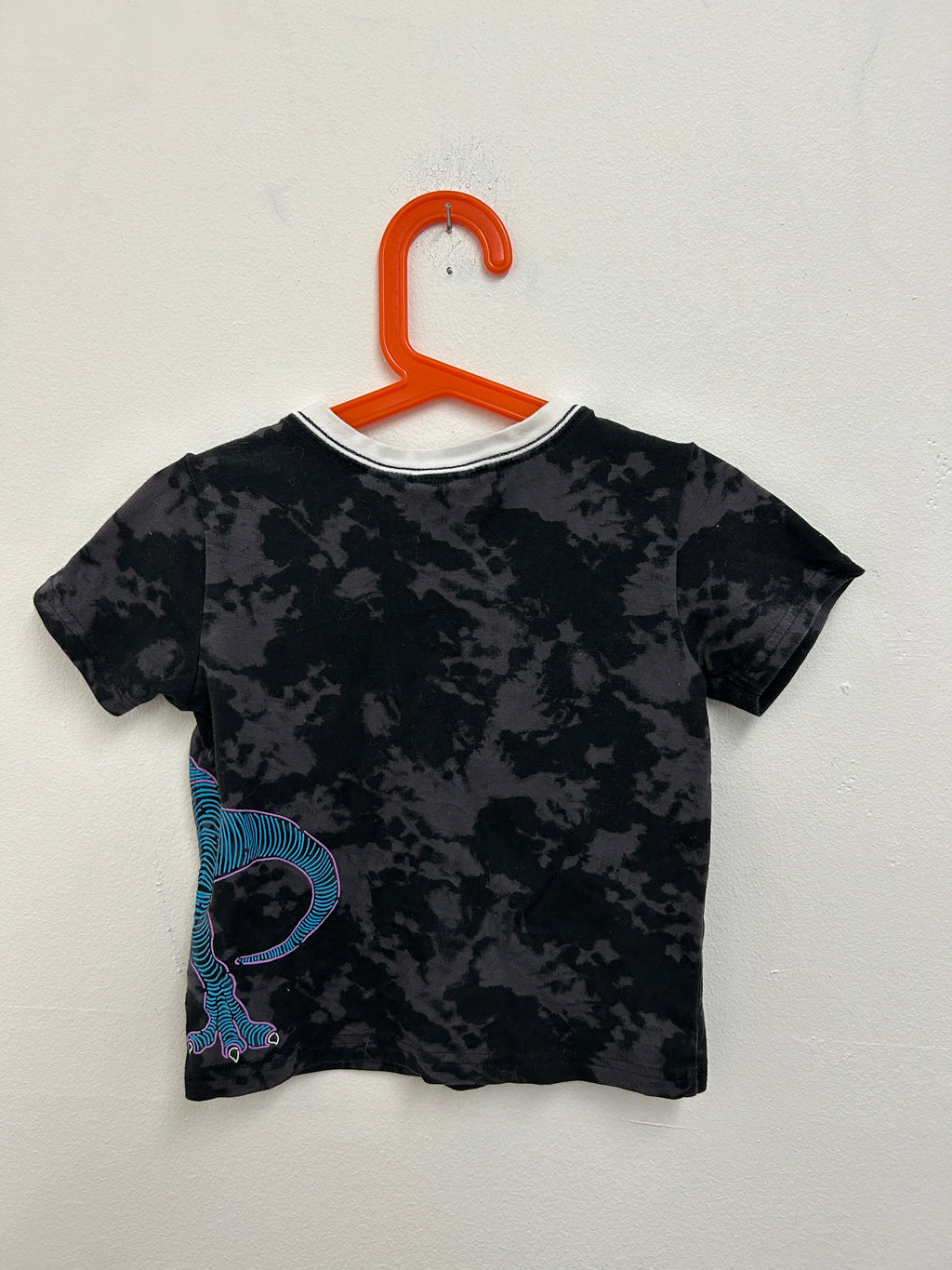 T-shirt noir tie-dye dinosaure — Fierce Frank