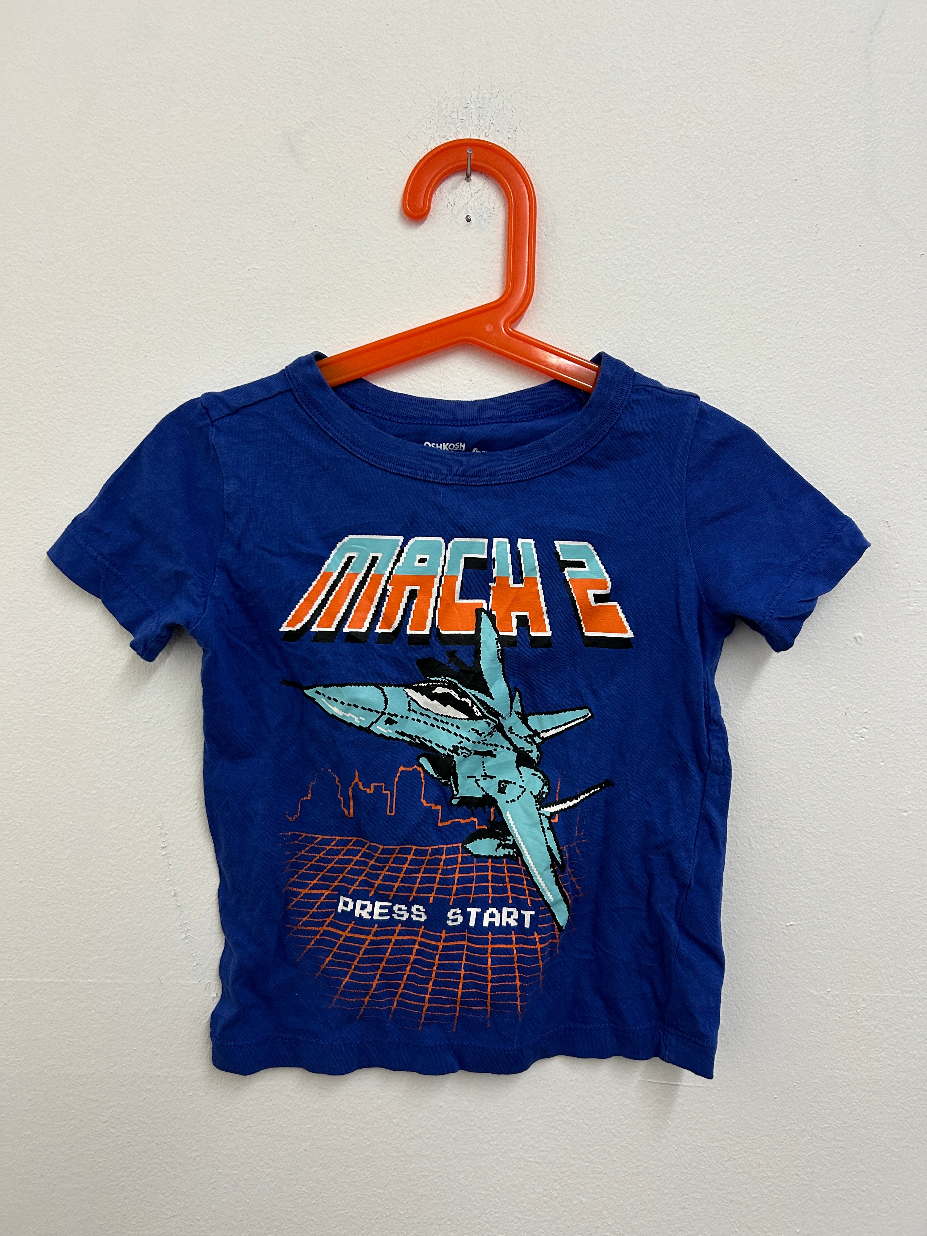 T-shirt bleu avion Mach 2 — OshKosh