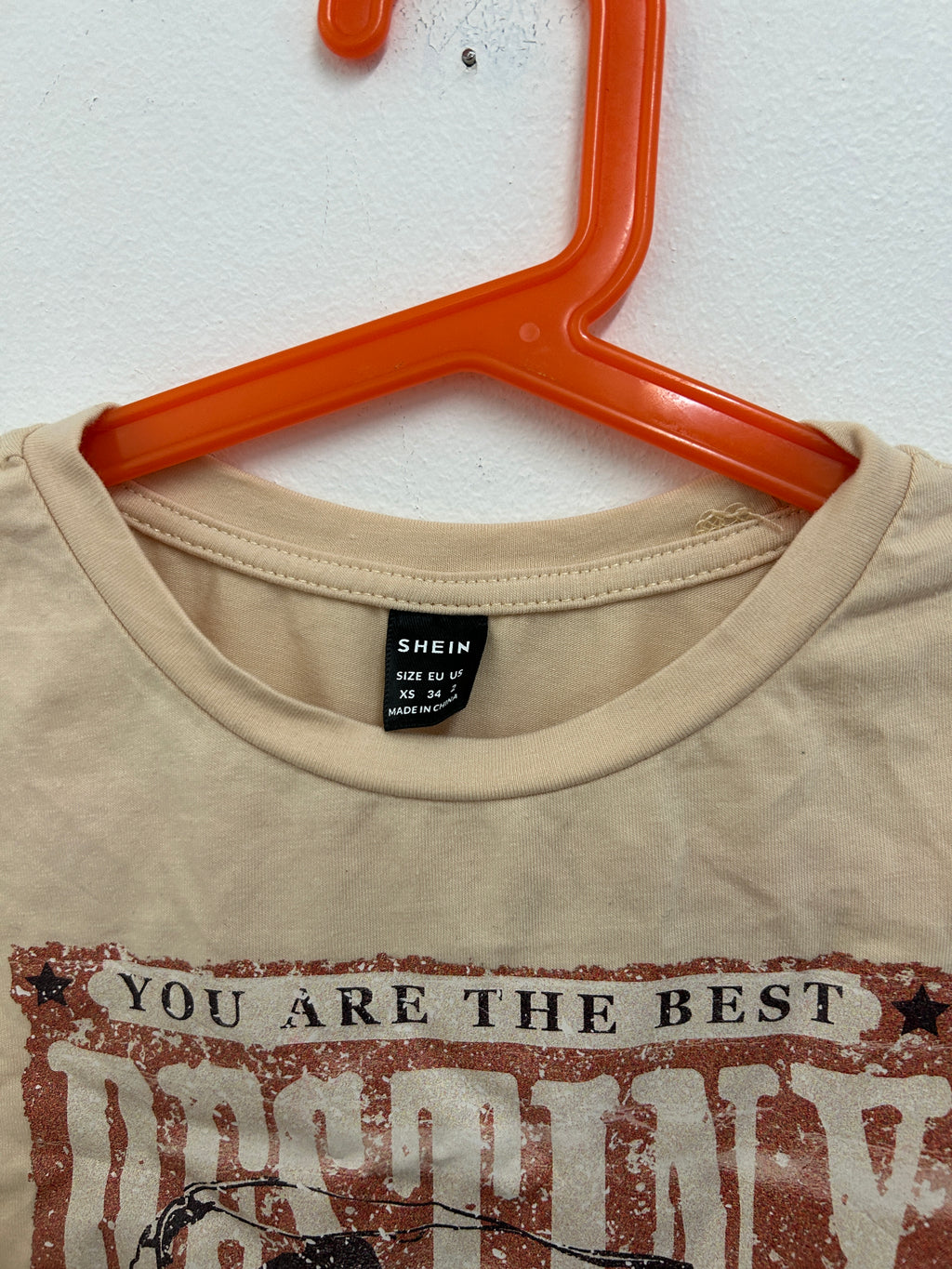 T-shirt beige imprimé western