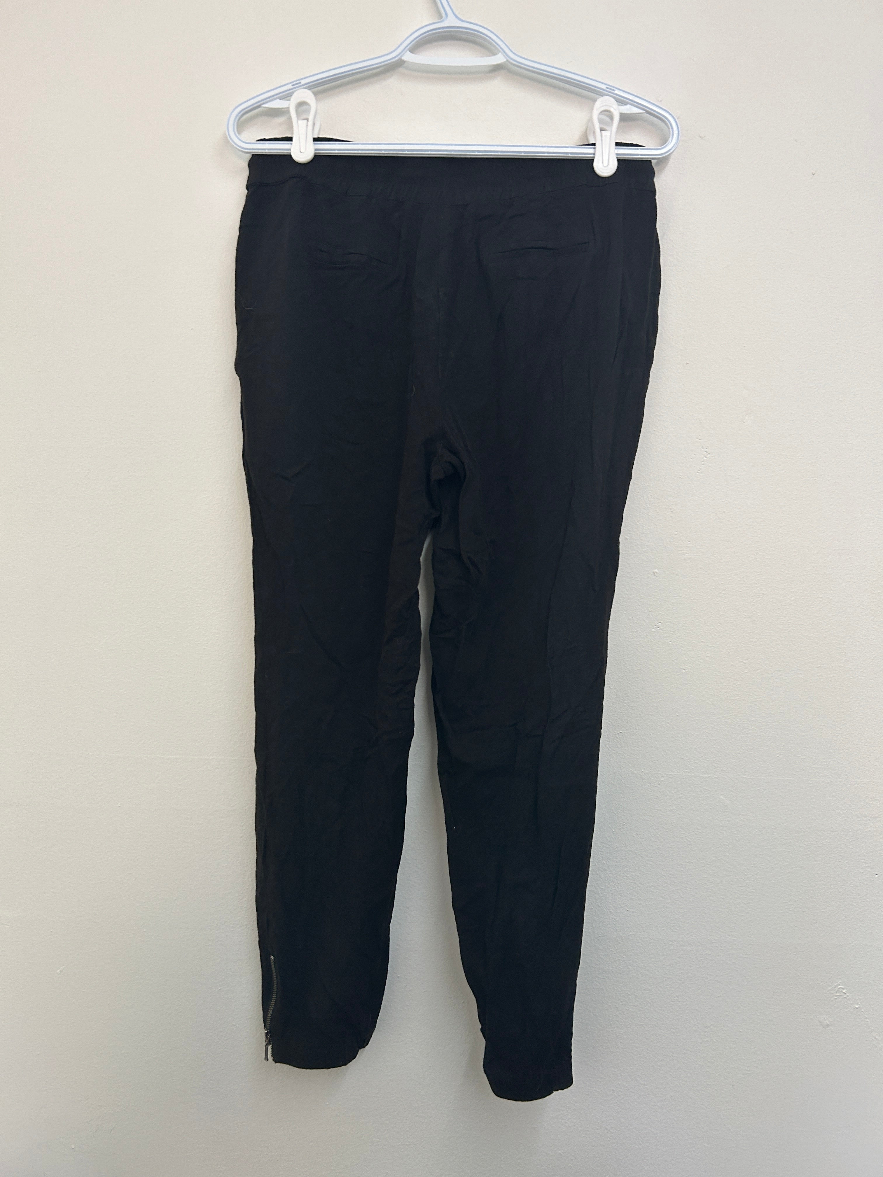 Pantalon noir léger à chevilles zippées — Dynamite