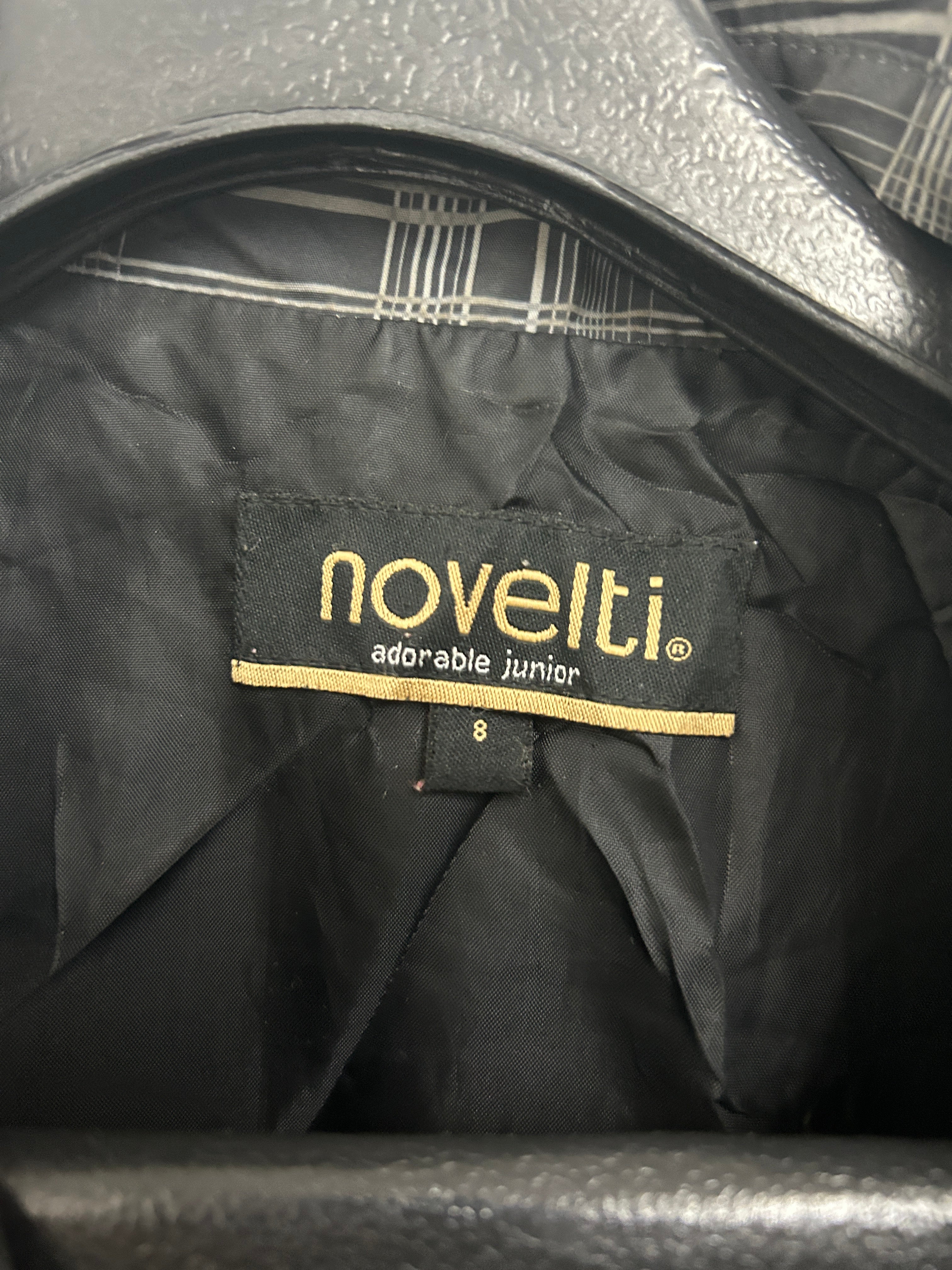 Manteau à carreaux noir et gris — Novelti