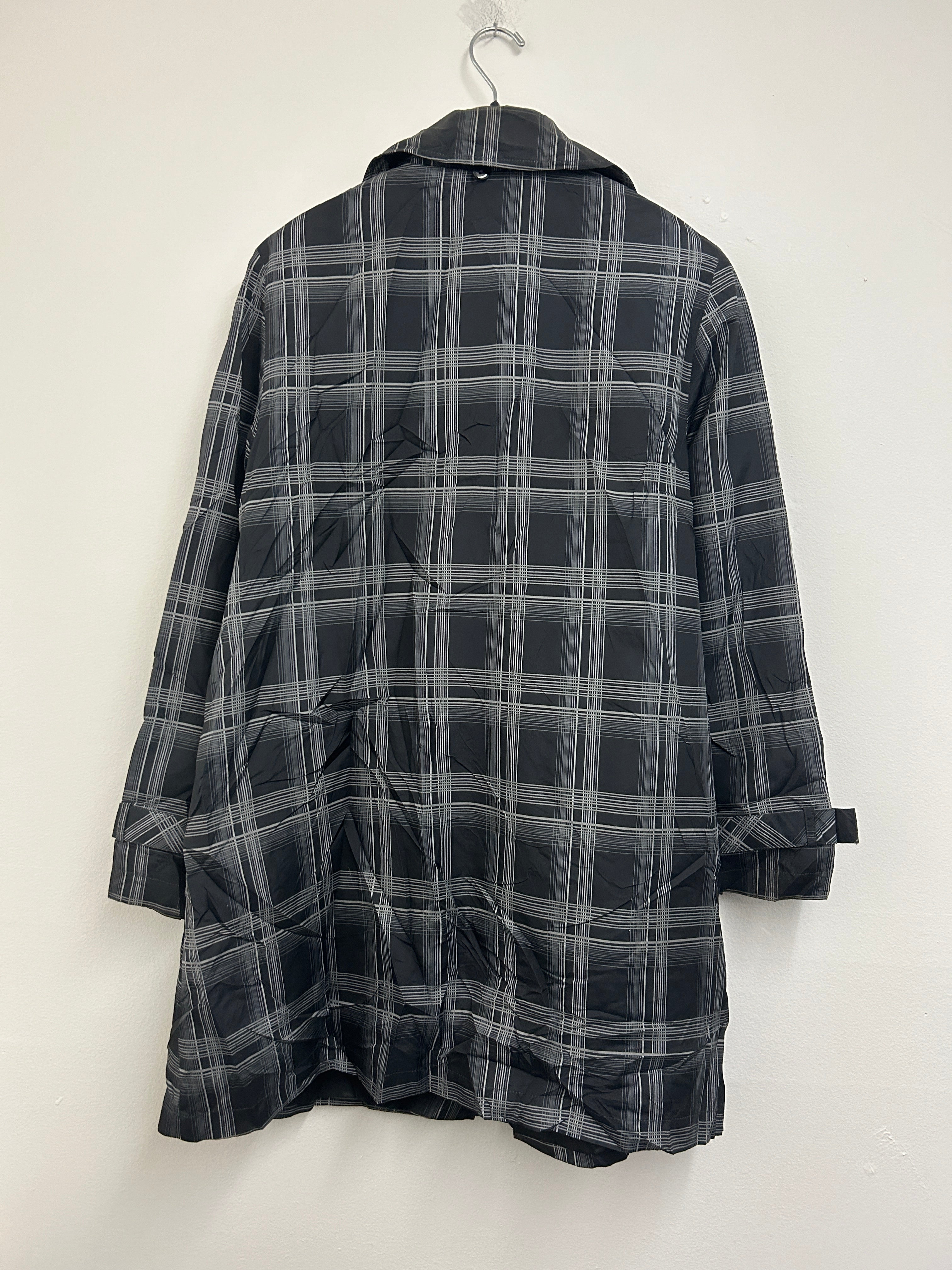 Manteau à carreaux noir et gris — Novelti