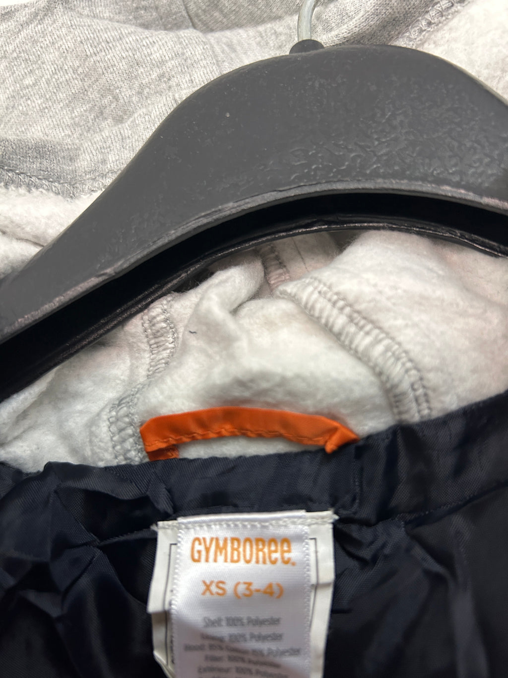 Veste sans manches orange et noire à capuche — GYMBOREE
