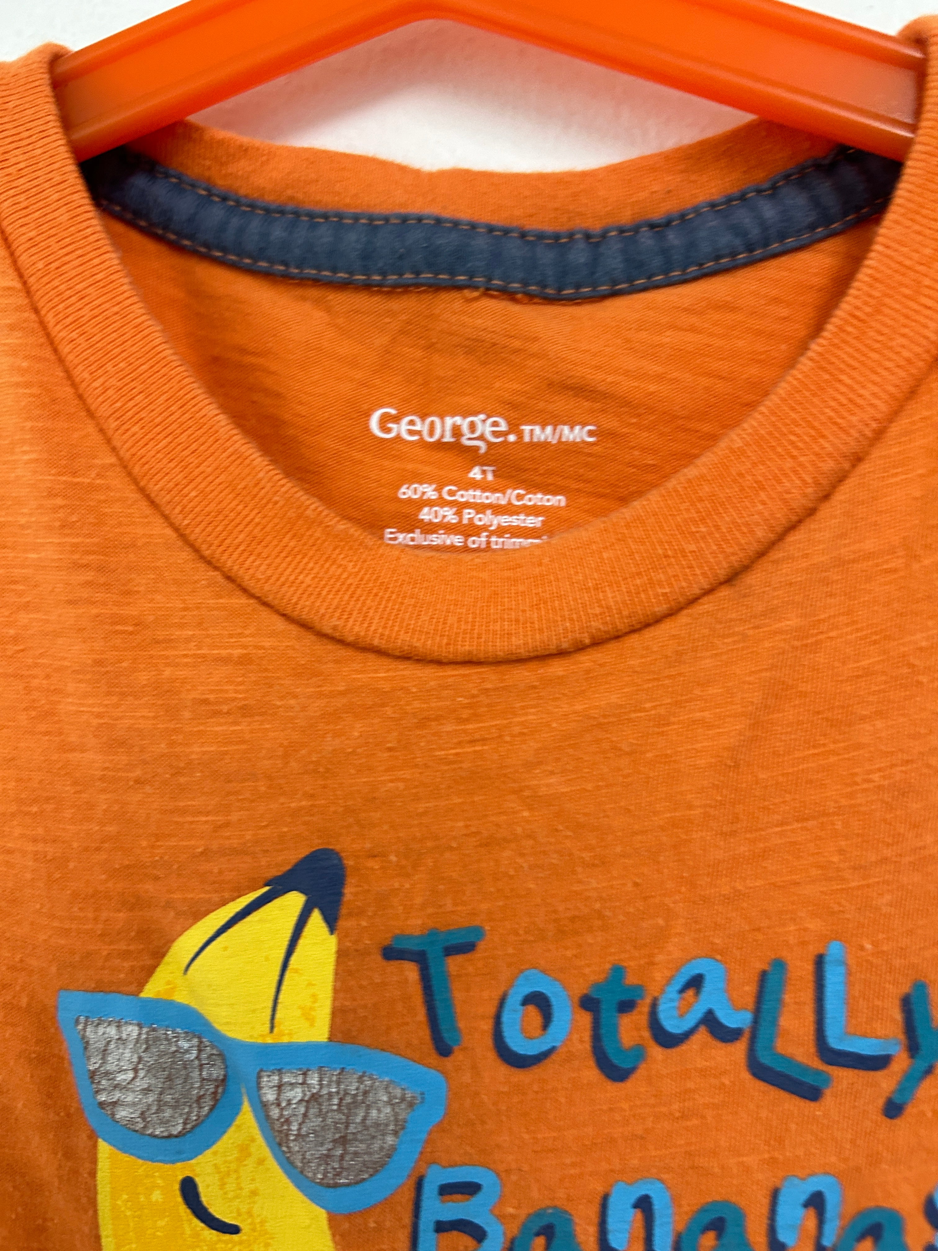 T-shirt orange à motif banane — George