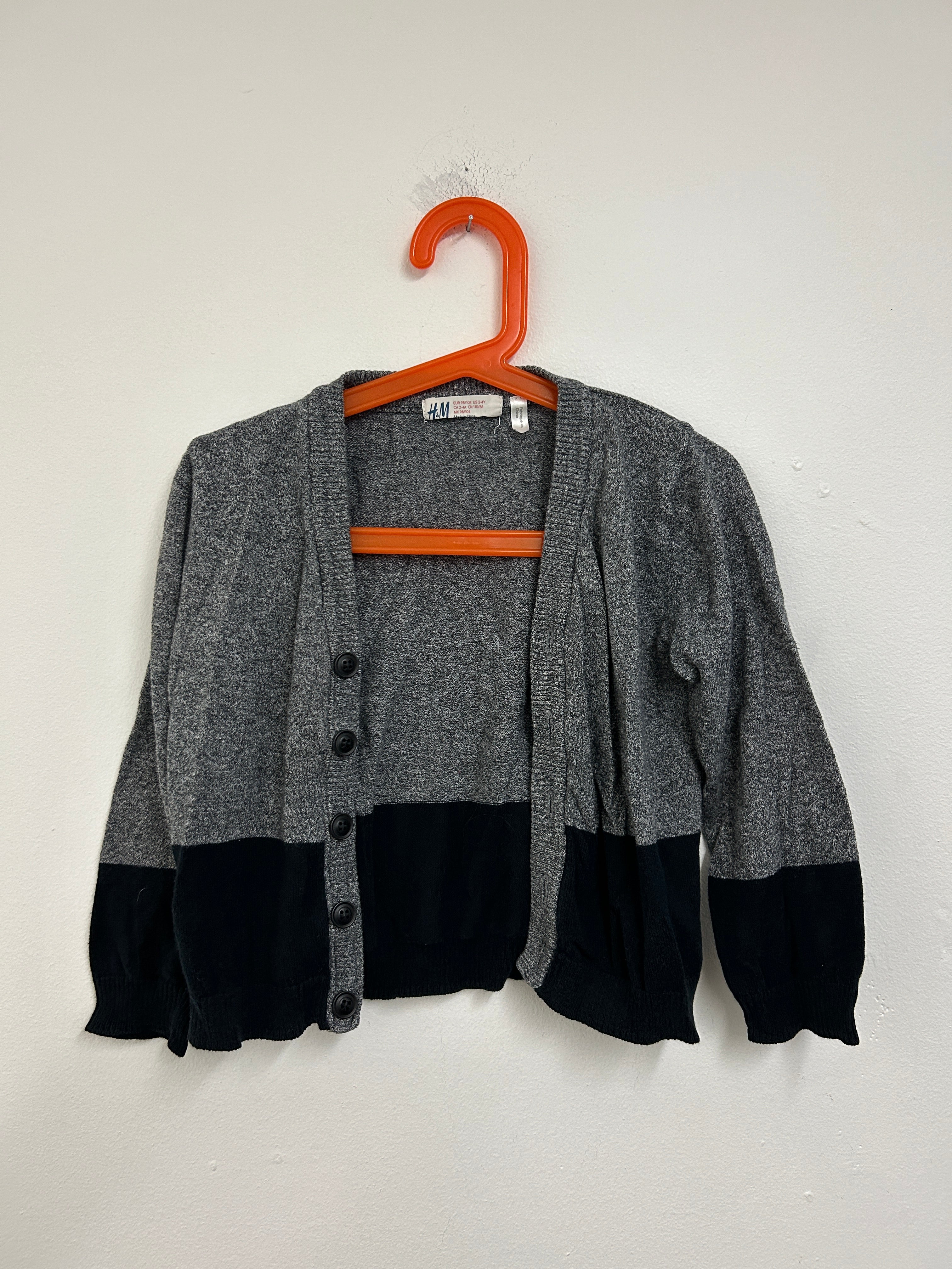 Cardigan gris et noir à boutons — H&M