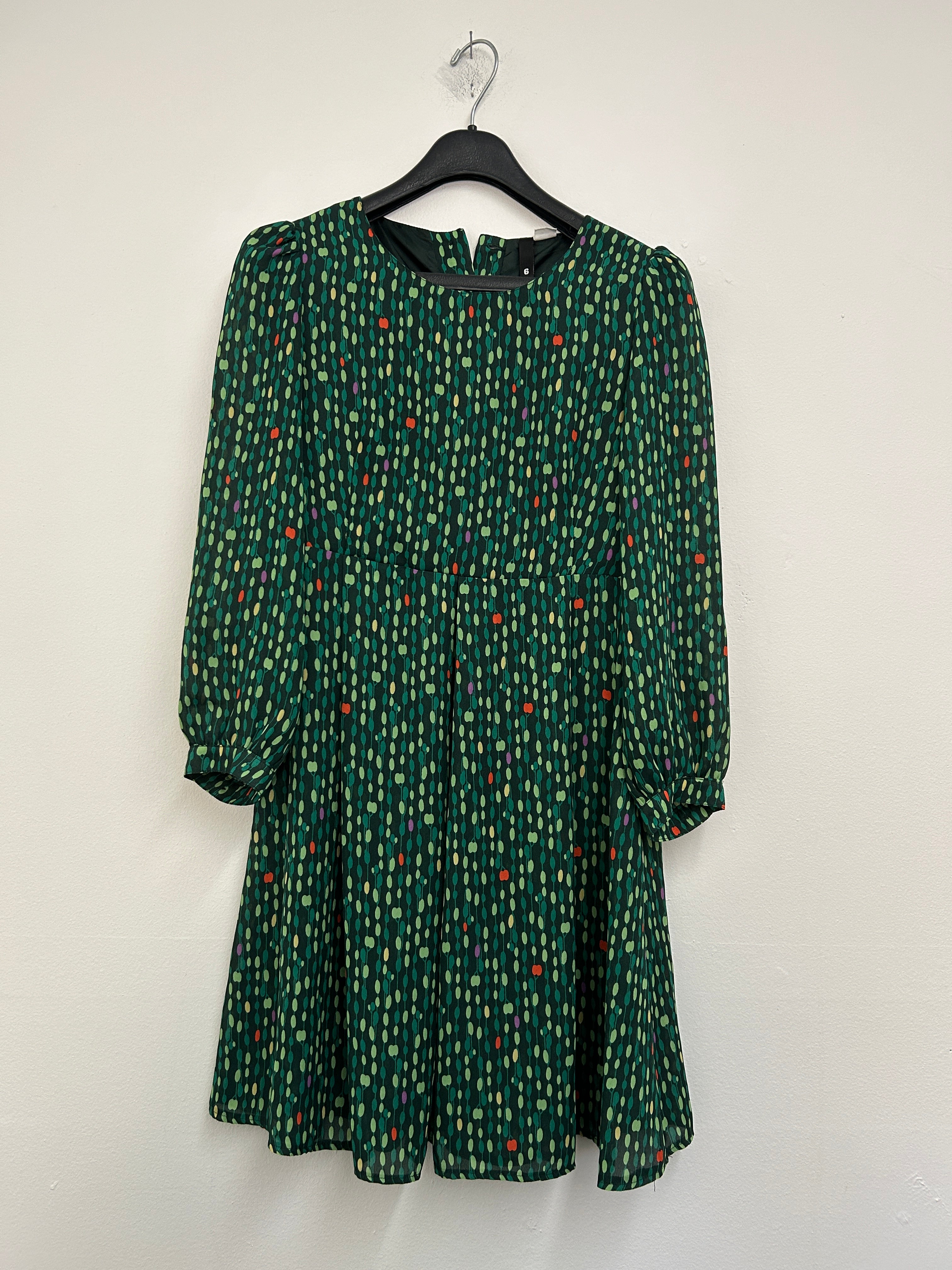 Robe à pois verts et colorés — H&M