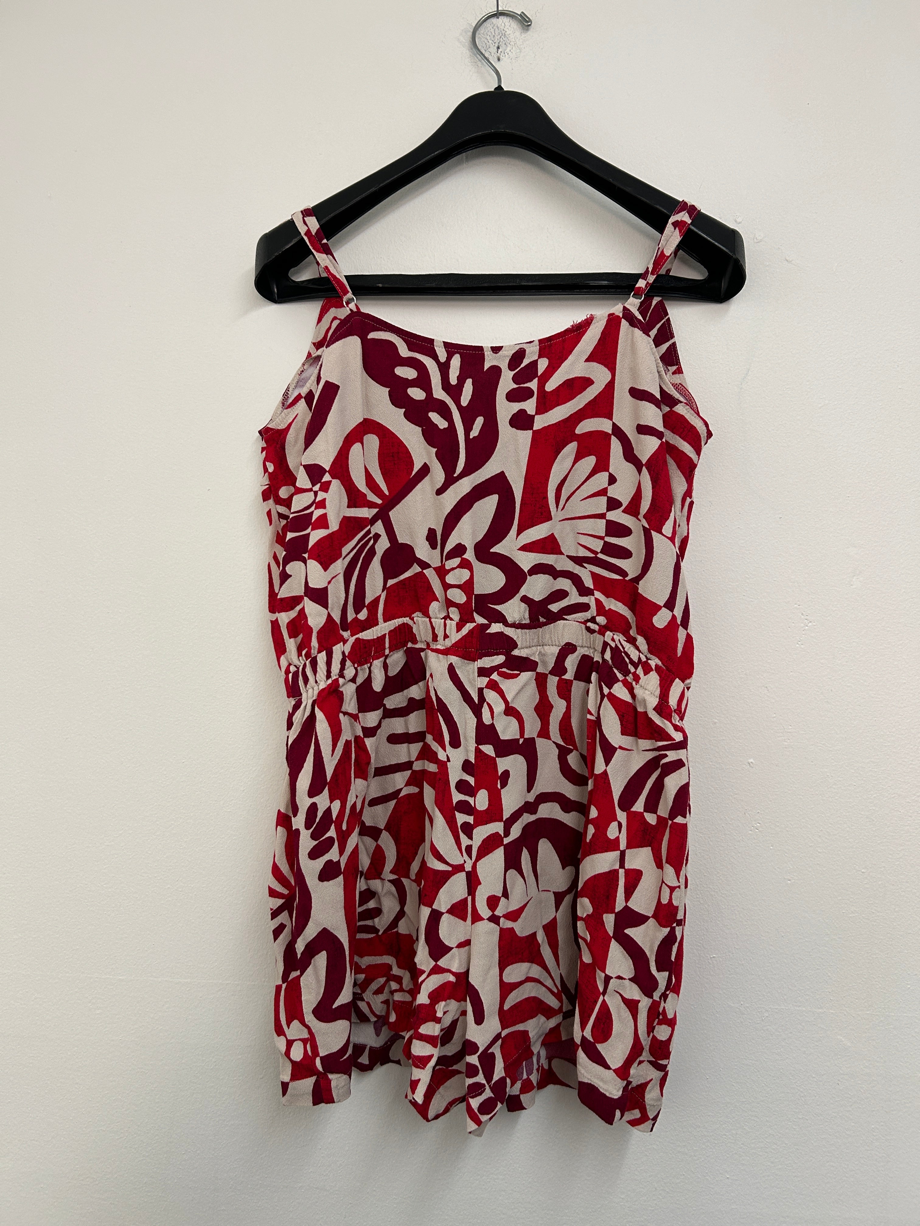 Combishort à motifs floraux rouges — Promod