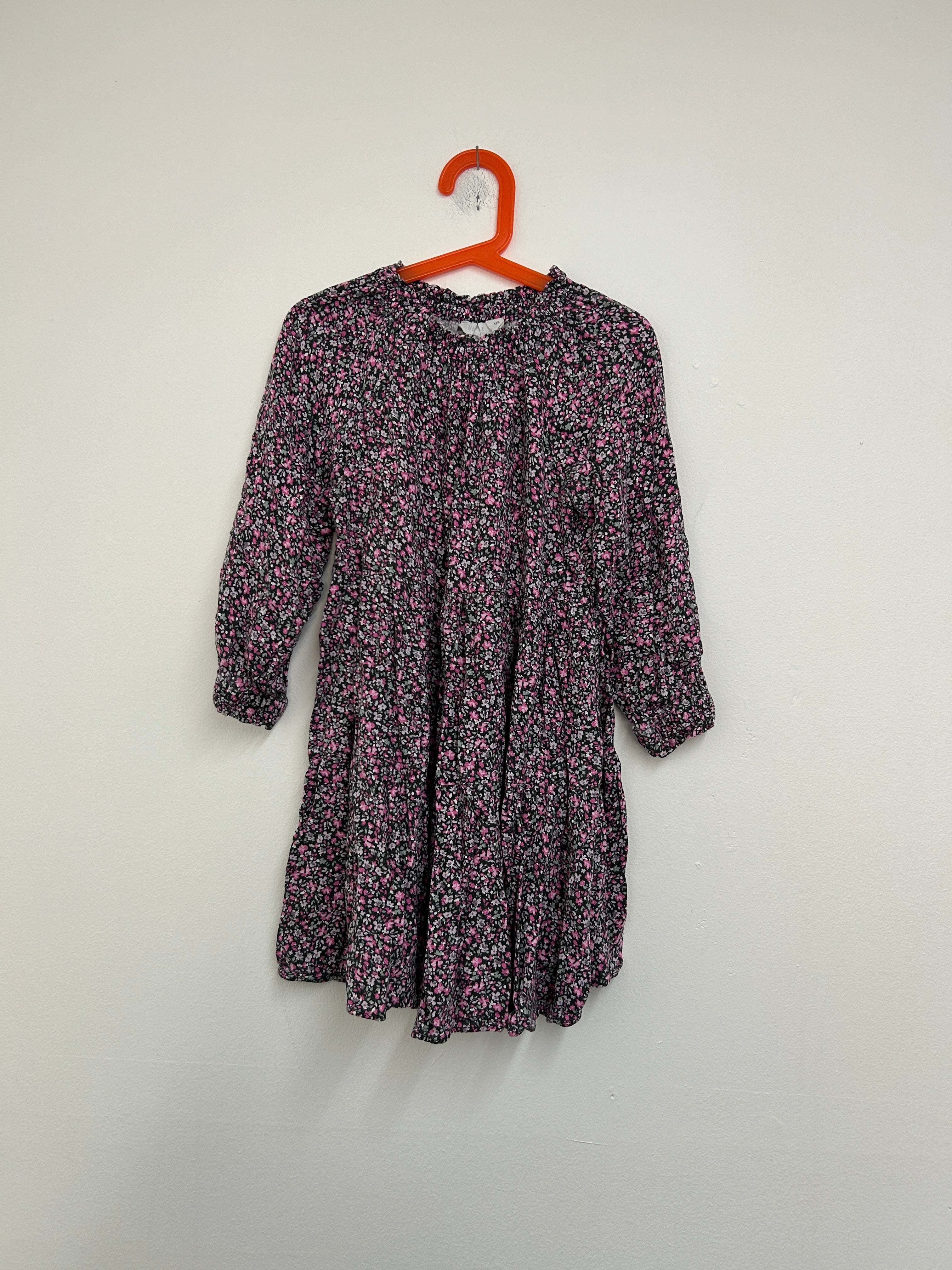 Robe fleurie à manches longues — Zara
