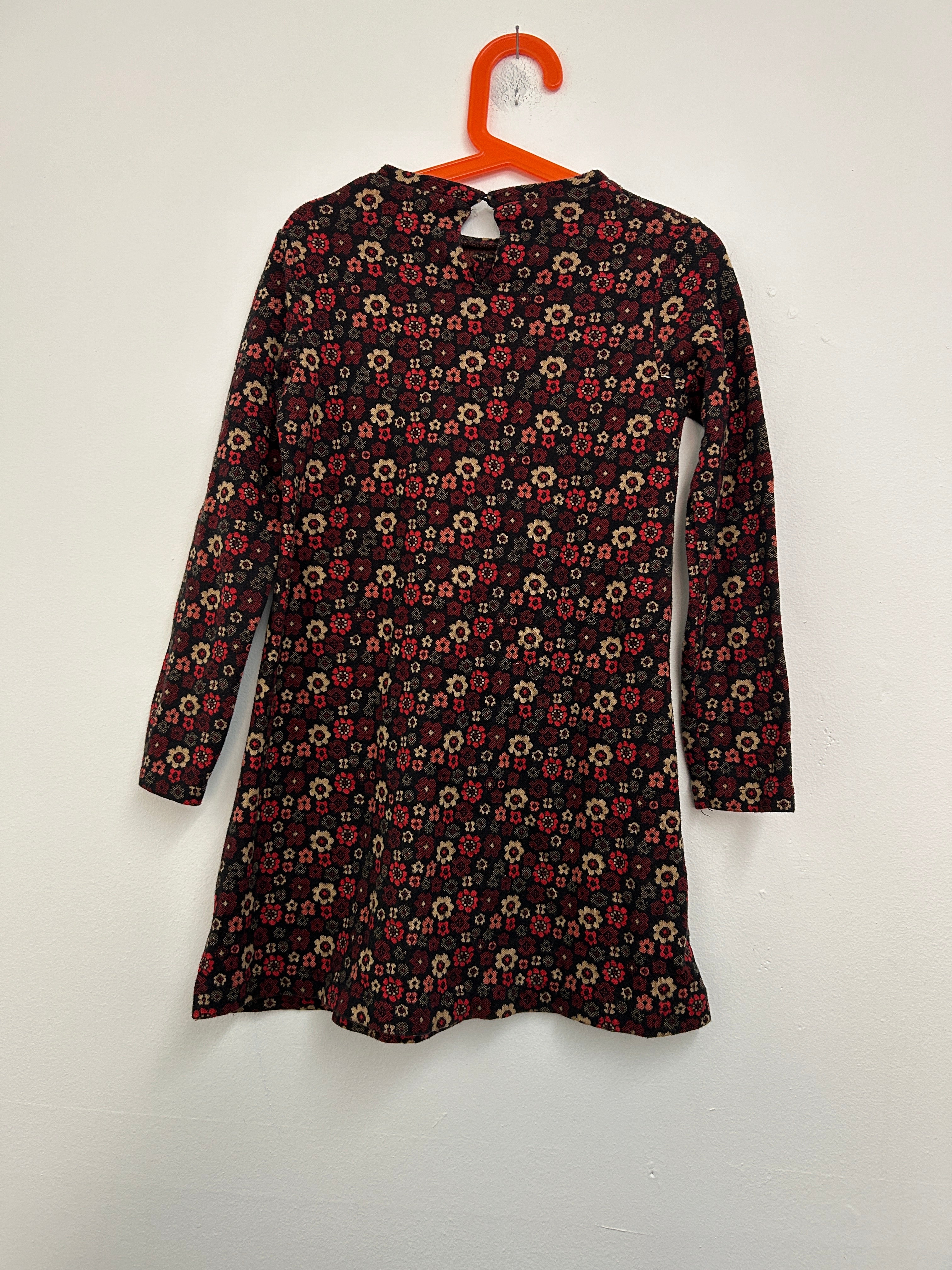 Robe fleurie rétro à manches longues — Zara