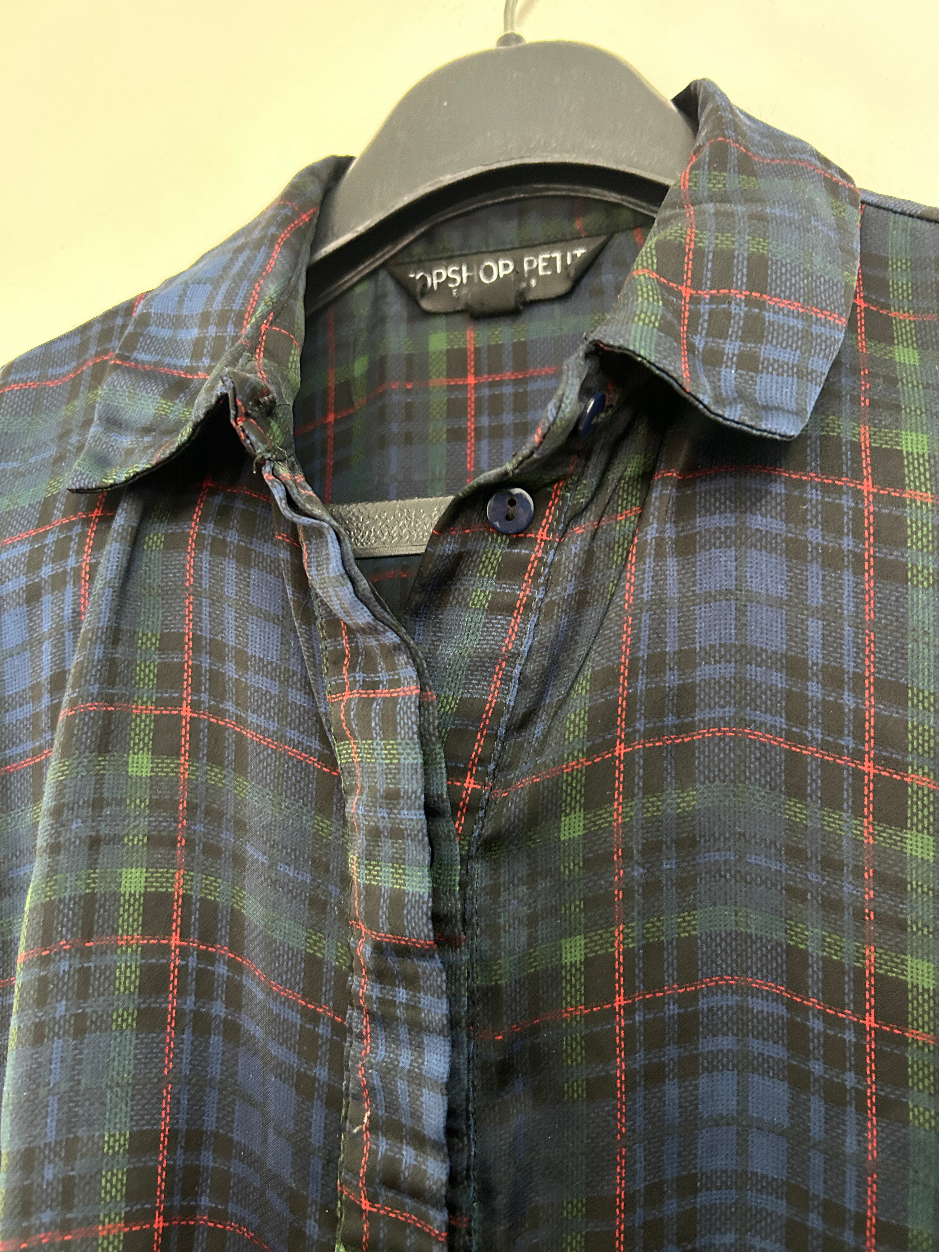 Chemise écossaise sans manches — Topshop