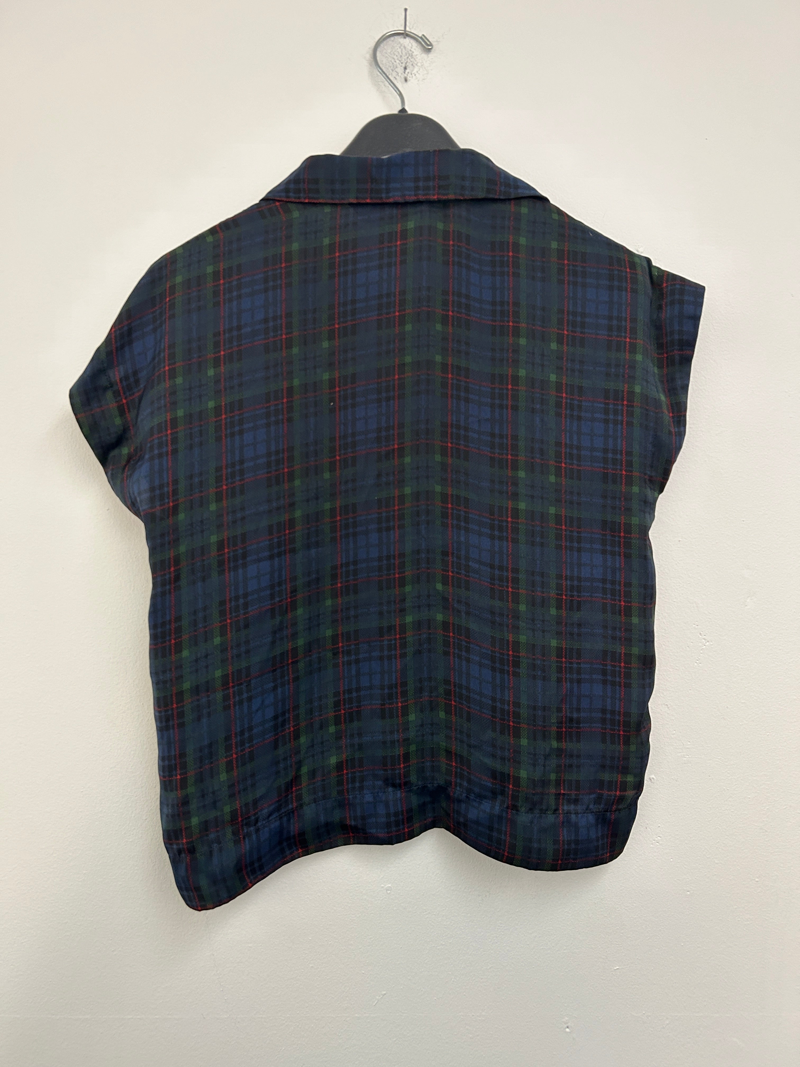 Chemise écossaise sans manches — Topshop