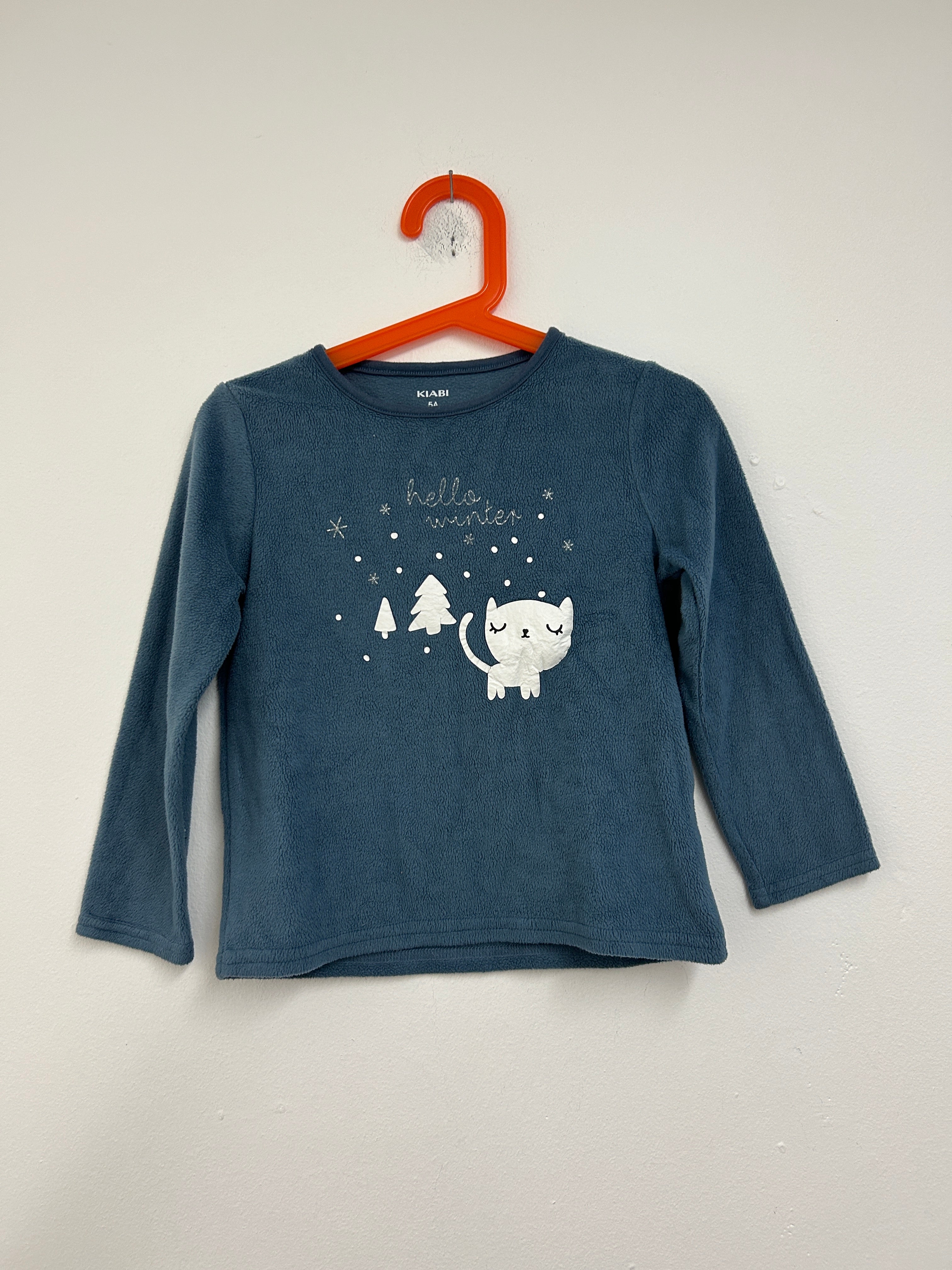 Chandail bleu à motif chat — Kiabi