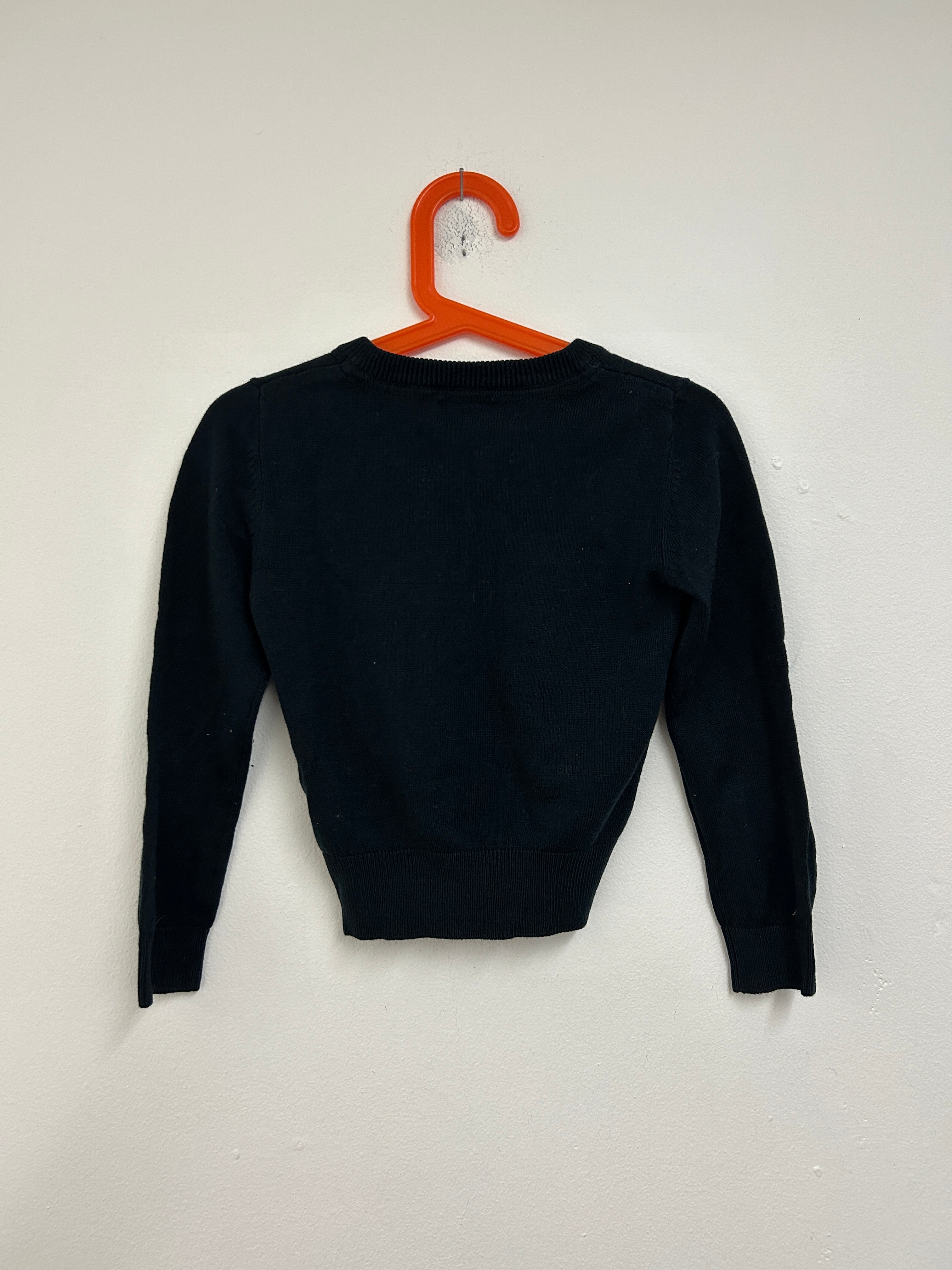 Chandail à col en V noir