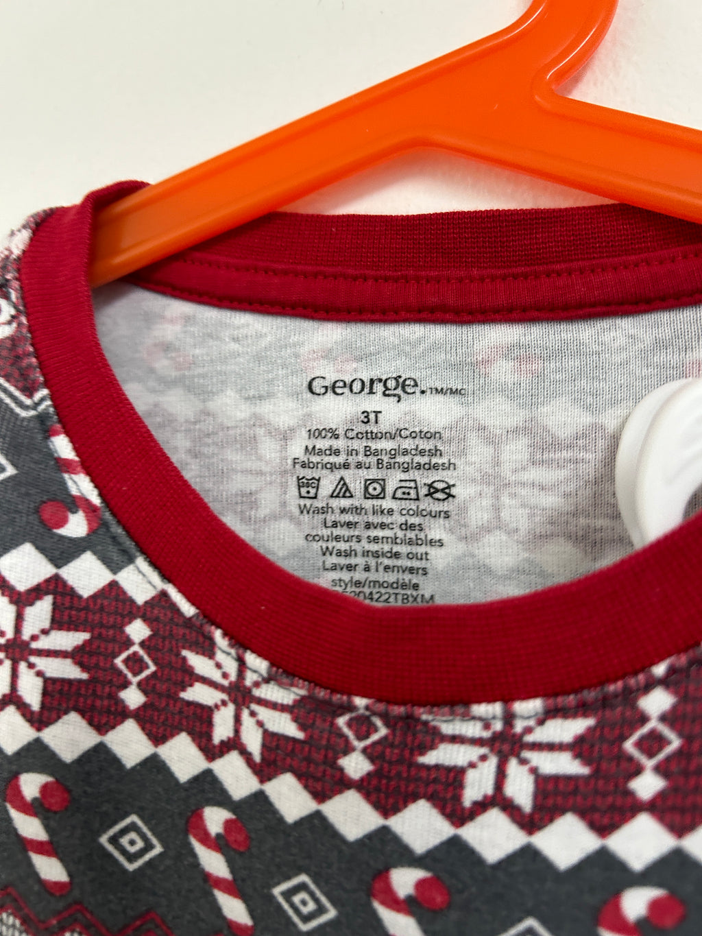 Pyjama de Noël à motifs nordiques 2 morceaux