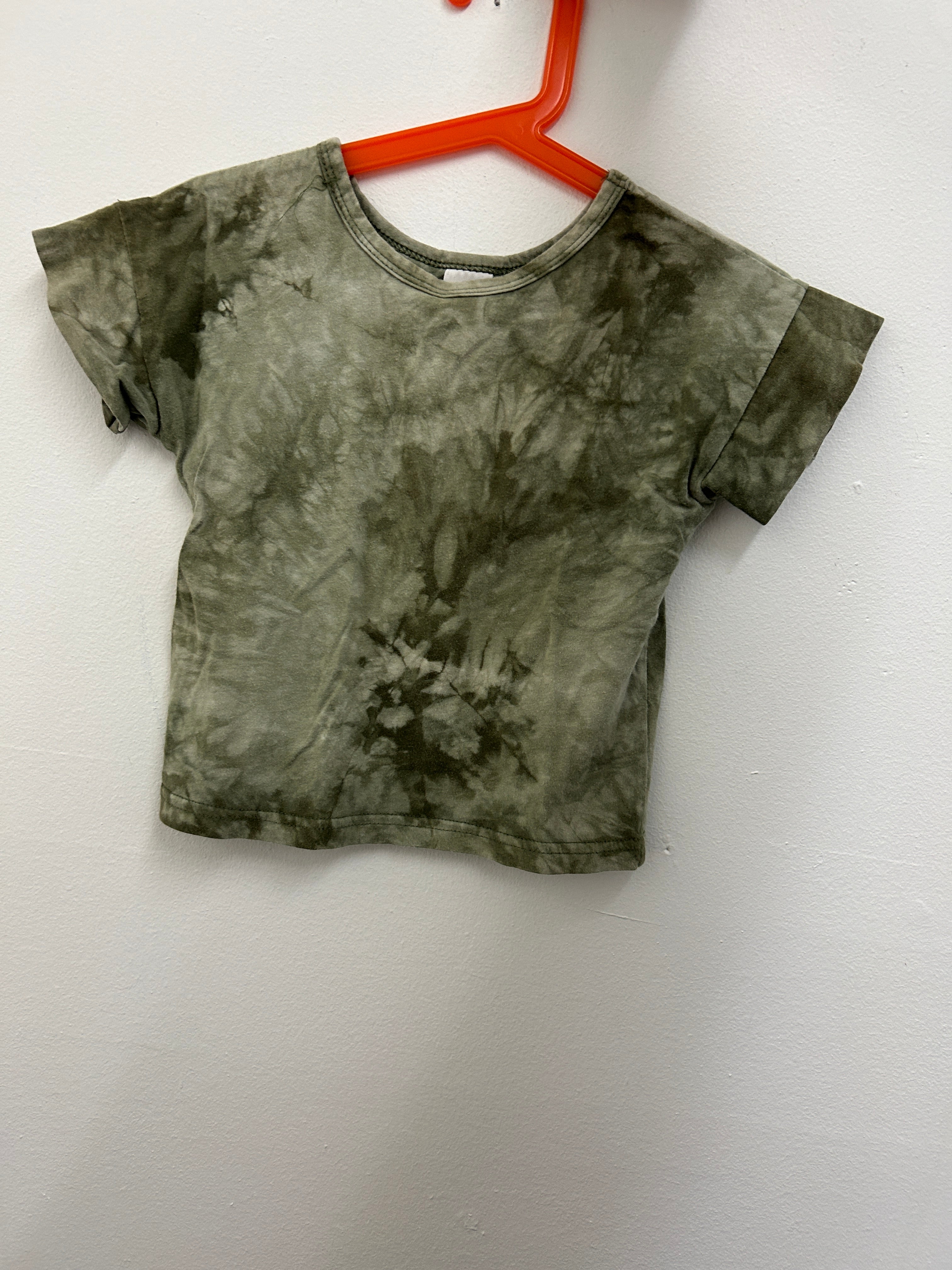 T-shirt tie-dye vert kaki