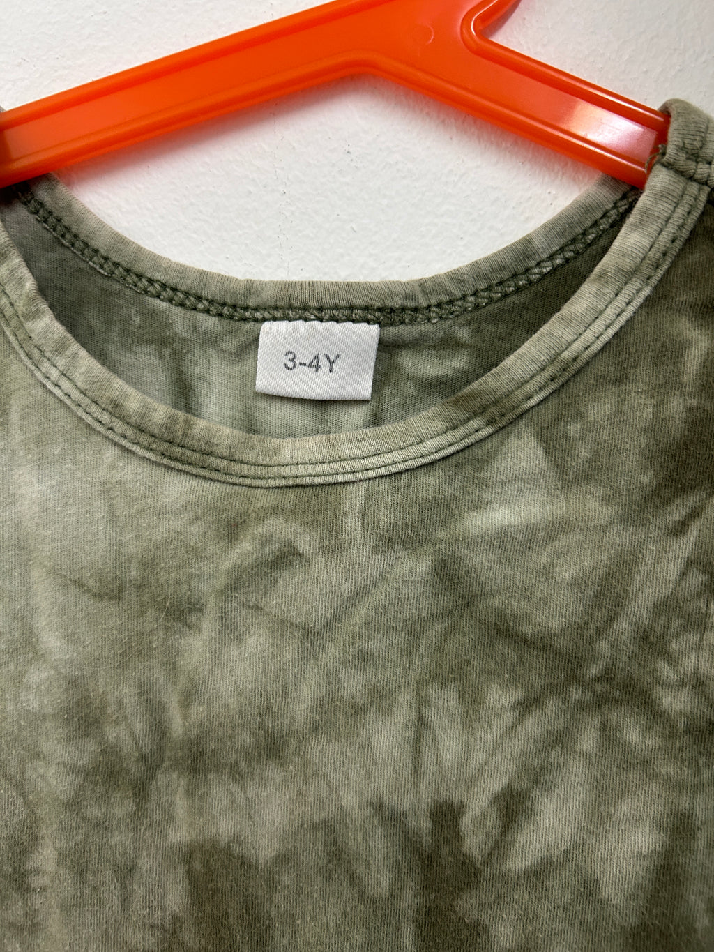 T-shirt tie-dye vert kaki