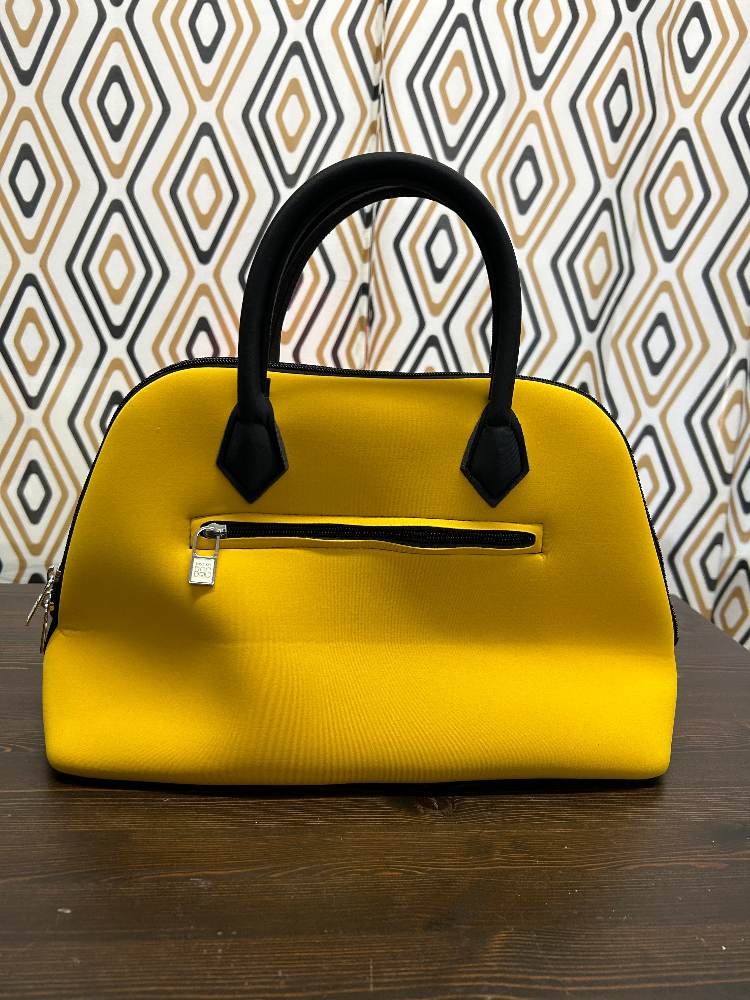 Sac à main néoprène jaune et noir — SAVE MY BAG