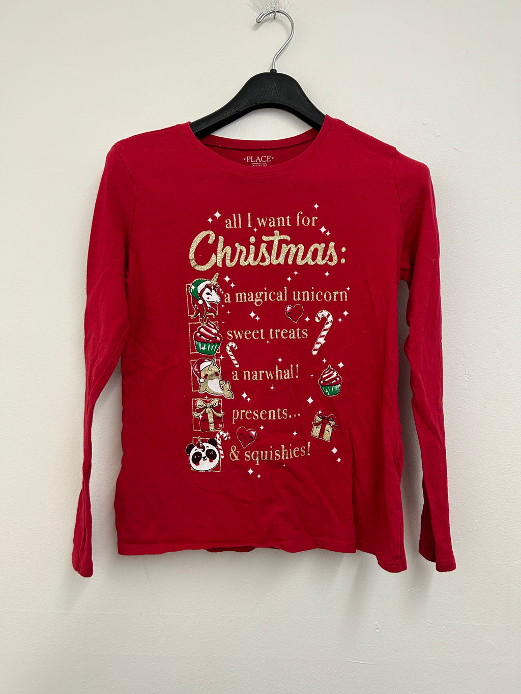 Chandail de Noël rouge à message — PLACE