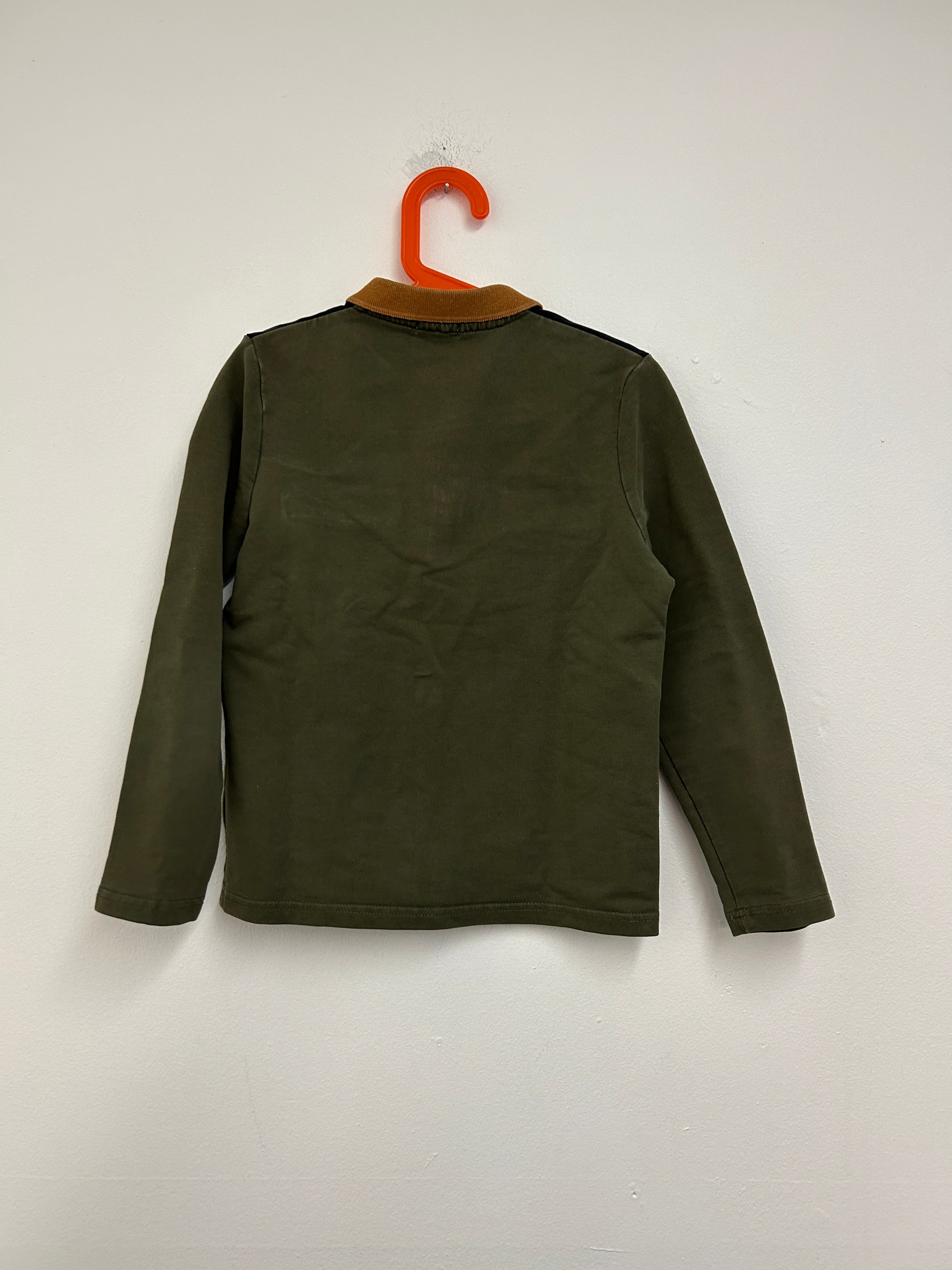 Polo à manches longues bicolore