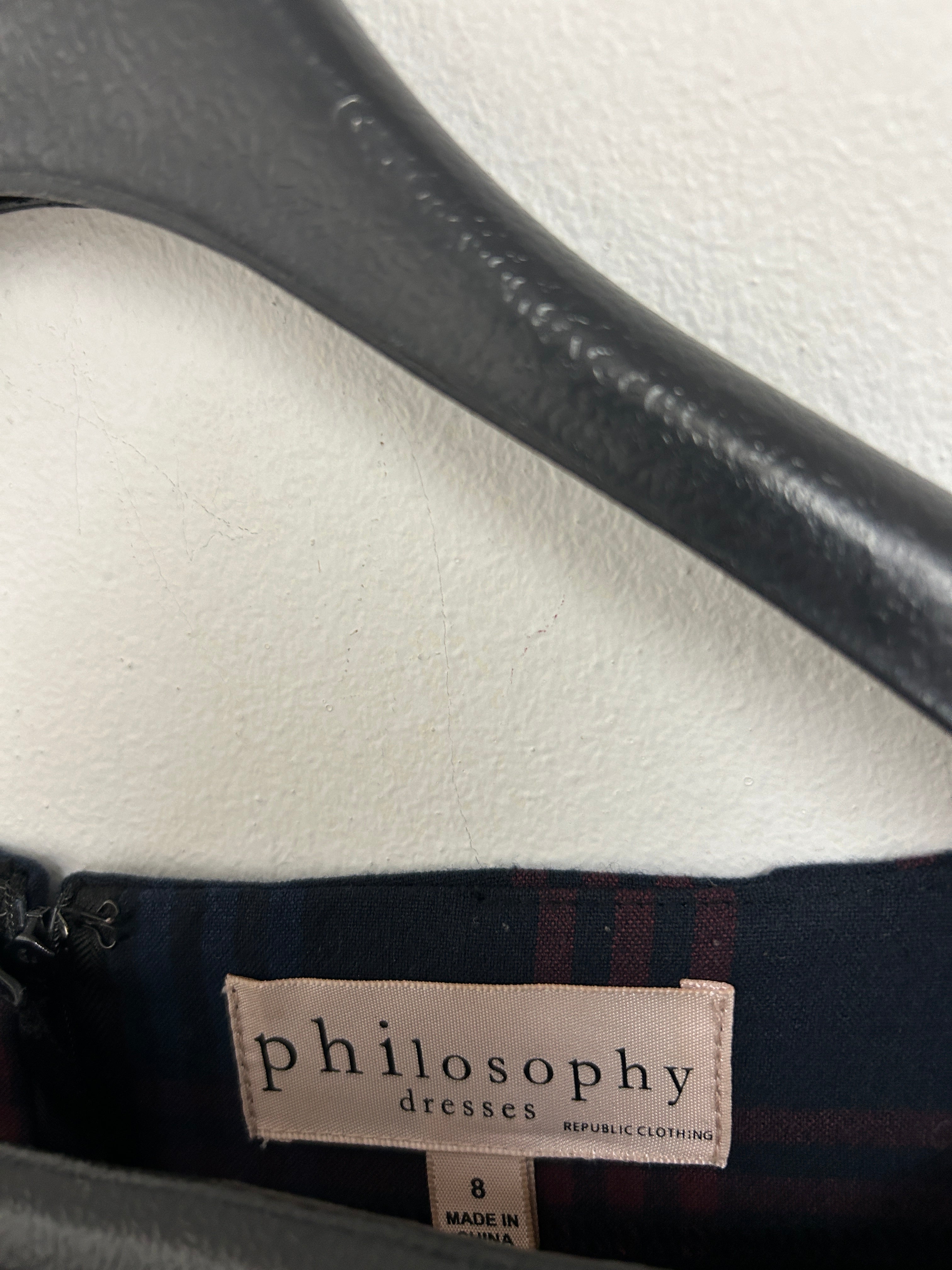 Robe à carreaux marine et bordeaux — Philosophy