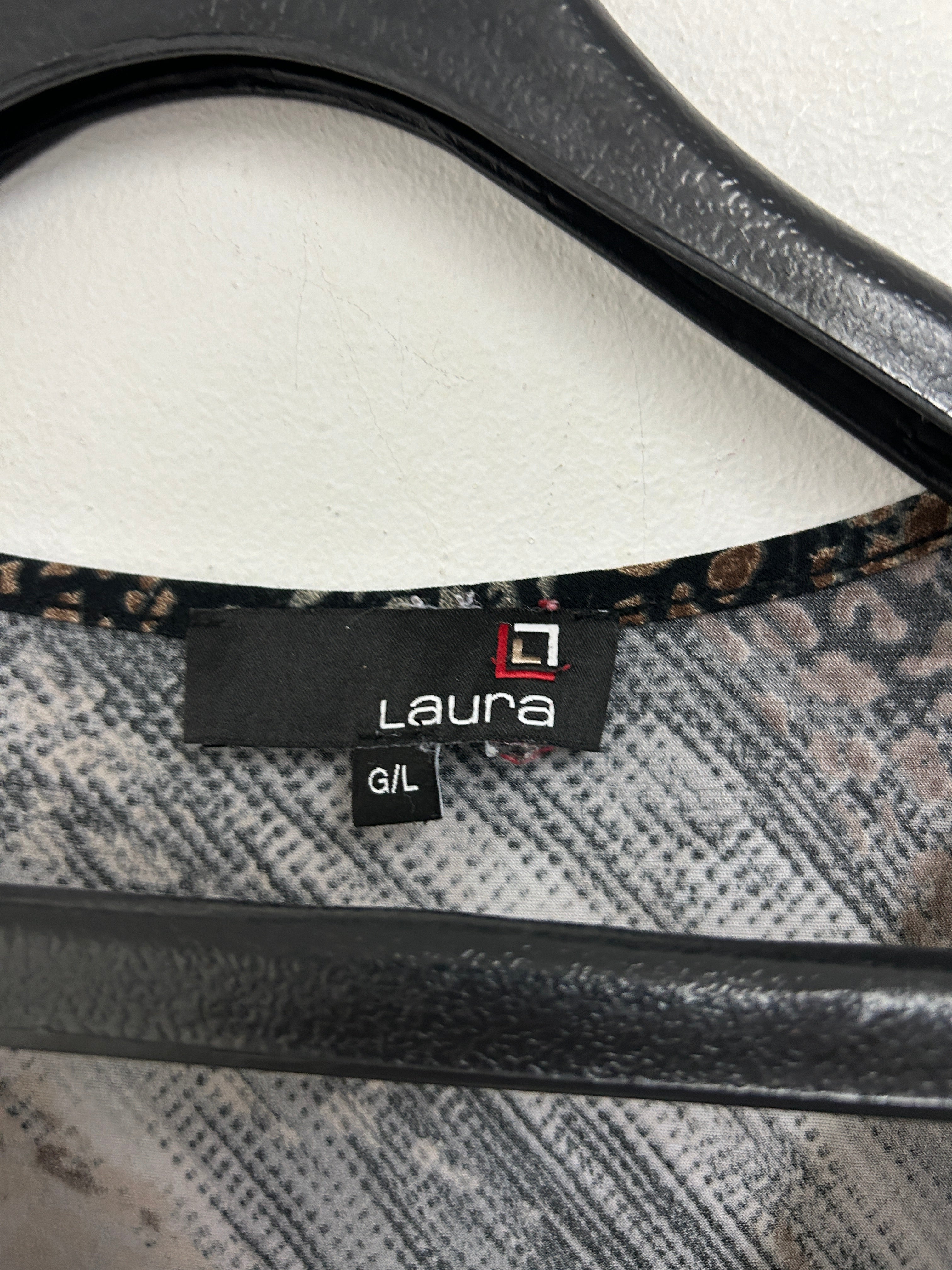 Haut sans manches à motif animal et drapé — Laura