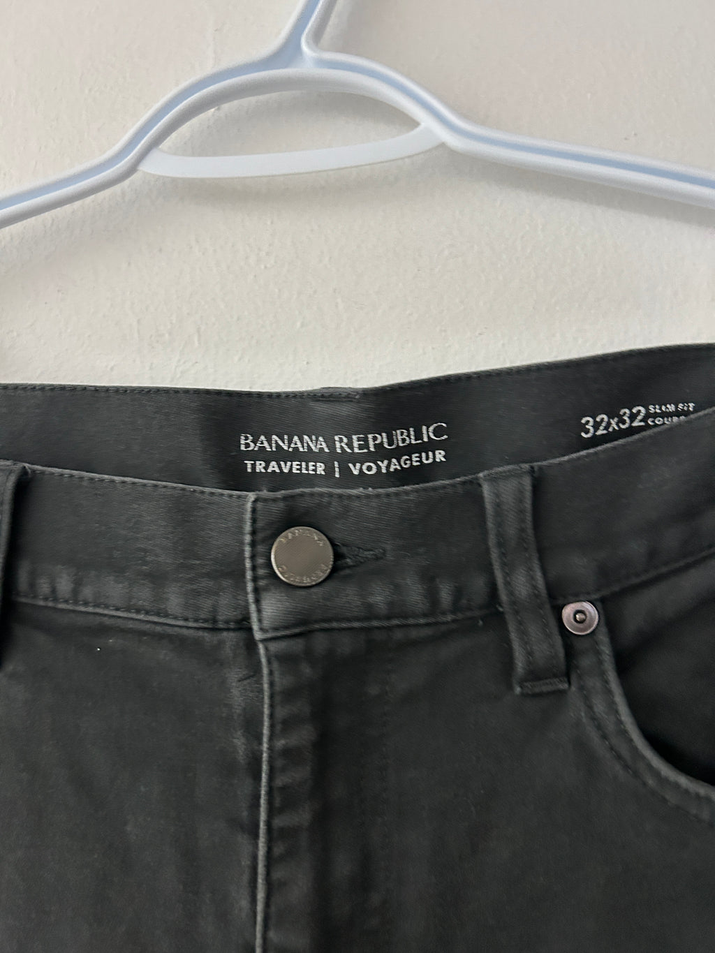 Pantalon droit noir — Banana Republic