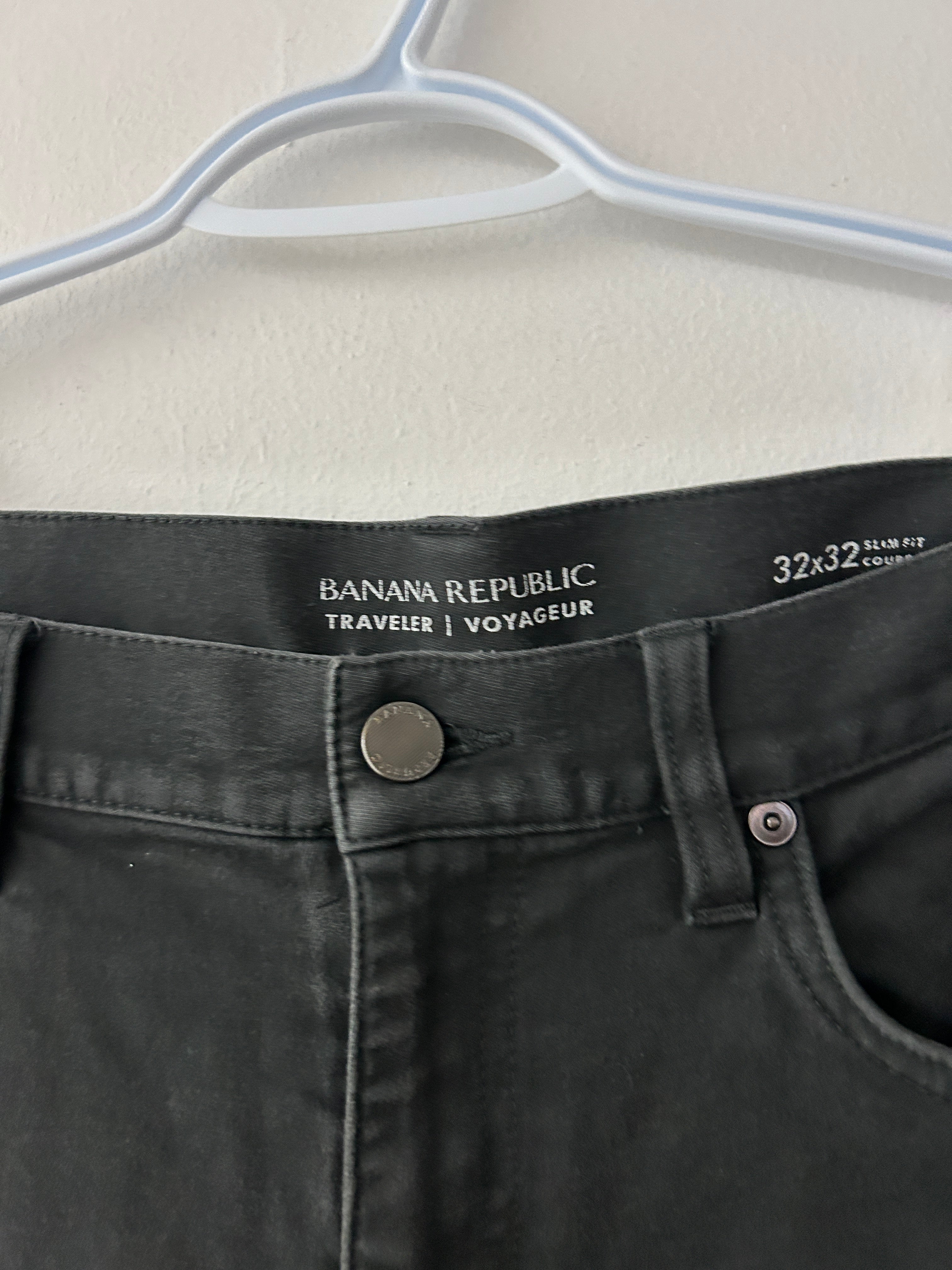 Pantalon droit noir — Banana Republic