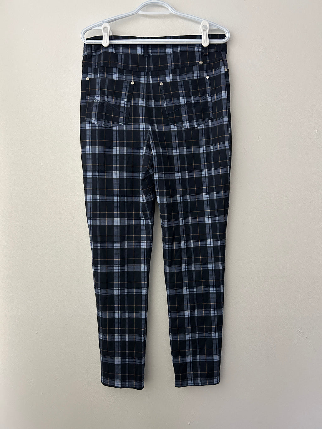 Pantalon à carreaux bleu marine et gris — San Francisco